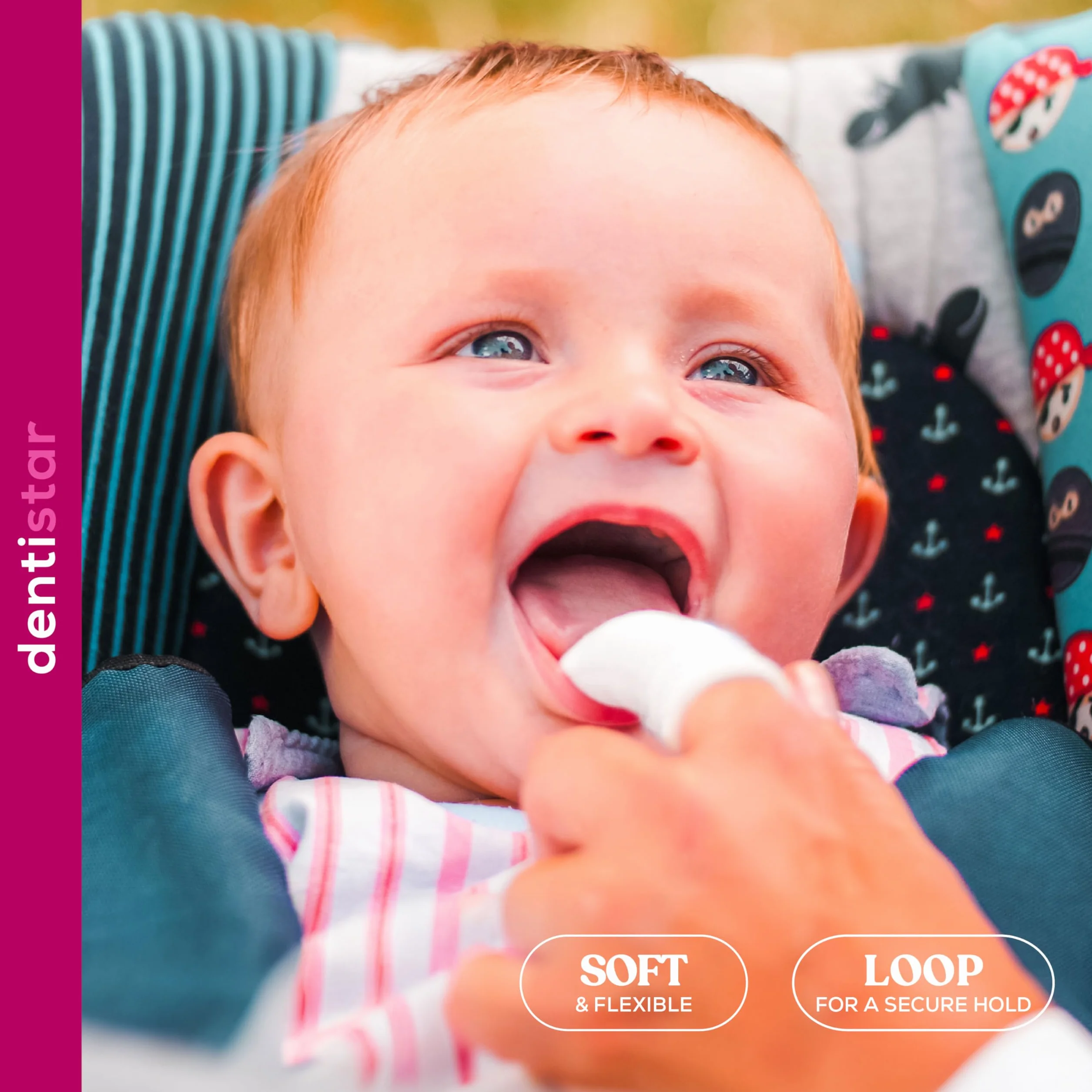 Dentistar® Spazzolino da Denti per Neonati - Spazzolino da Dito per Bambini Primi Dentini, Igiene Cura Denti Delicata, Antibatterico per Prima Igiene Orale Bimbo, Da 0 mesi, Made in Germany (1 pz)