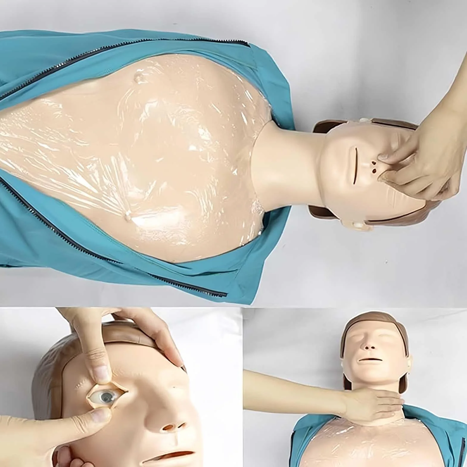 ELZEM Manichino RCP Adulti Mezzo Busto Gomma Addestramento Primo Soccorso Rianimazione Cardiopolmonare