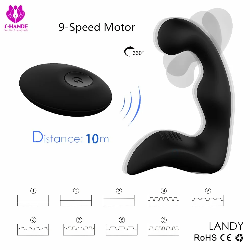 - Massaggiatóre Próstatico,Silicone Vibràtóre con 9 Modalità Di Vibrazione, Morbido Vibratǒri per Donna e Uomo Stimólazione Clitòridea e Puntó G Massaggiatóre Nero