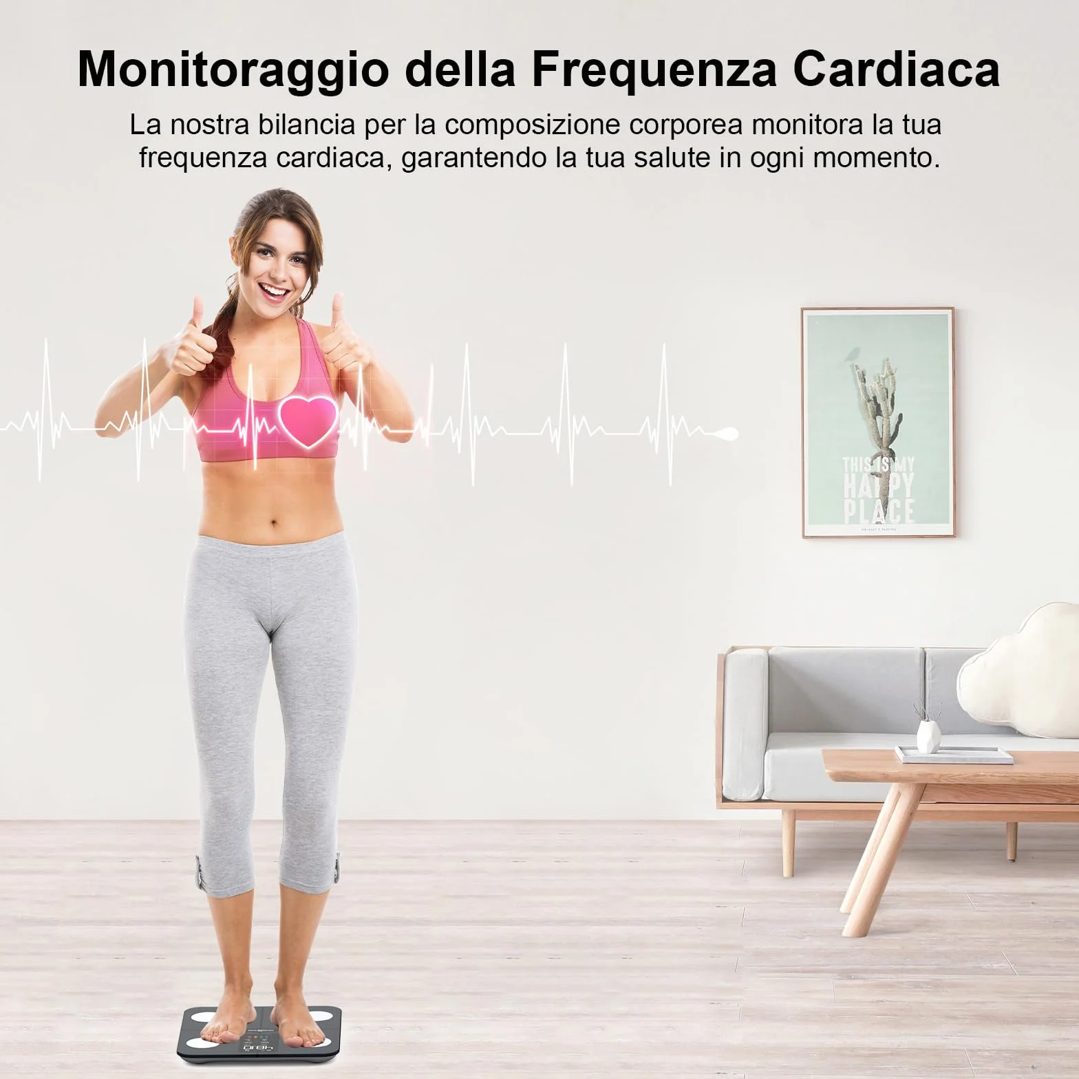 Bilancia Pesapersone Digitale Bluetooth di Precisione con BMI