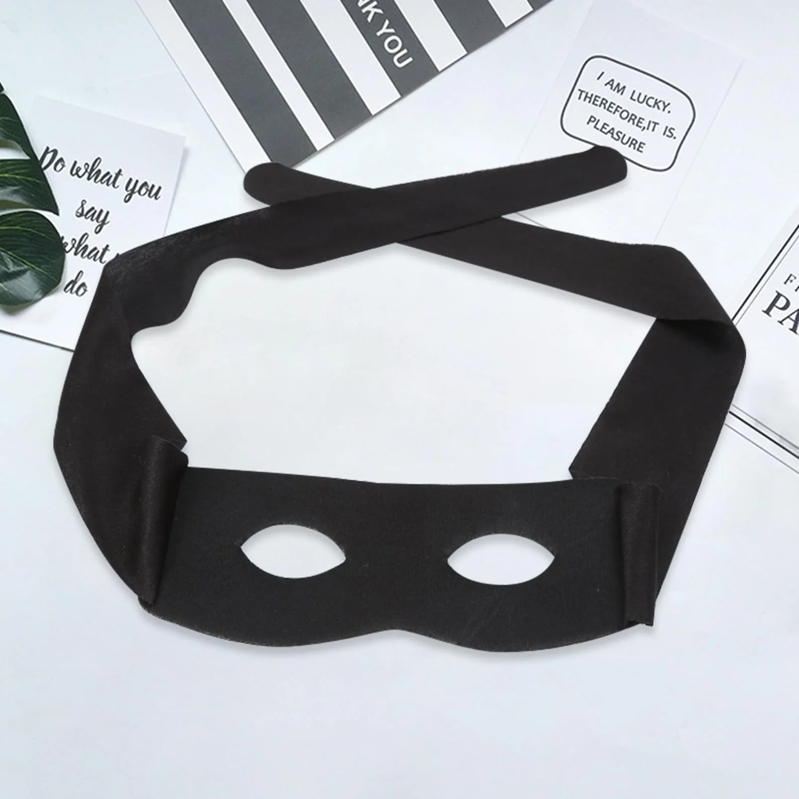 Maschera per gli occhi di carnevale nera per uomo e donna, accessorio costume raveparty