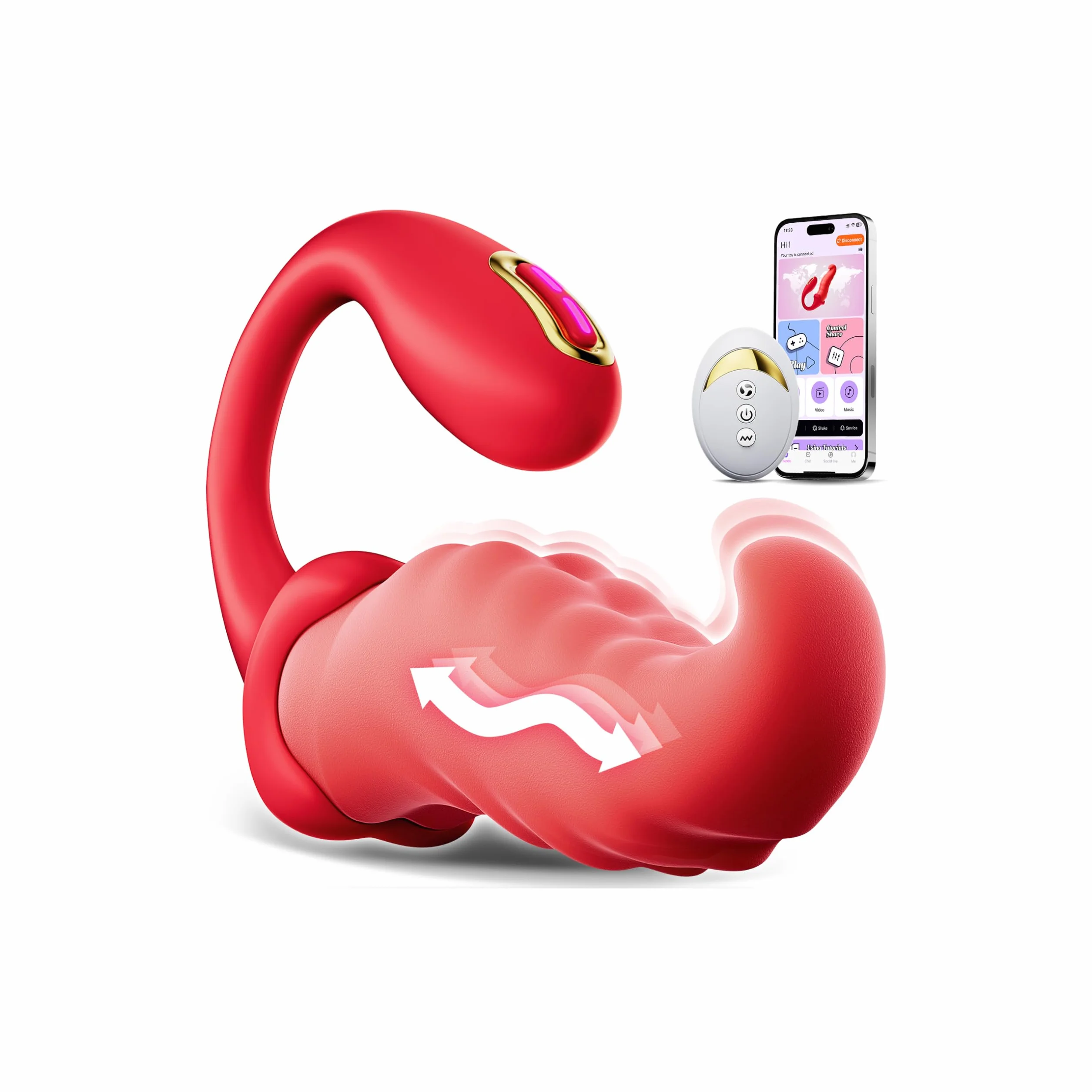 Dildo Vibratoreper Donna Professionale Sex Toys - Vibratoriper Donne Clotoride con Contorsione e Leccatura Profonda, Stimolatore Clitoride Femminile Sexy Toys Sessuali per Donna Punto G Squirting