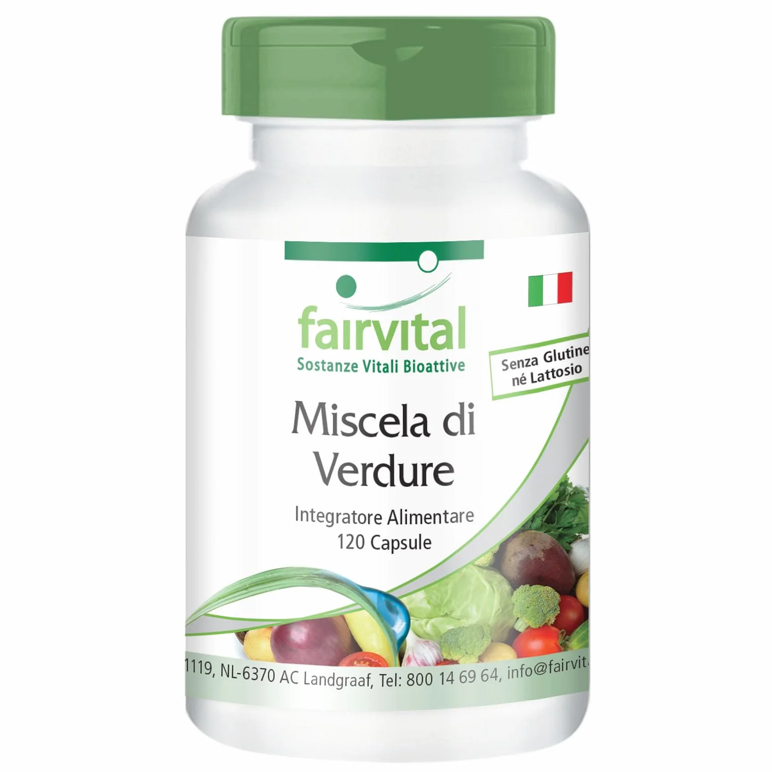 Fairvital Verdure Pur 120 capsule alto dosaggio 10 varietà di verdure VEGAN