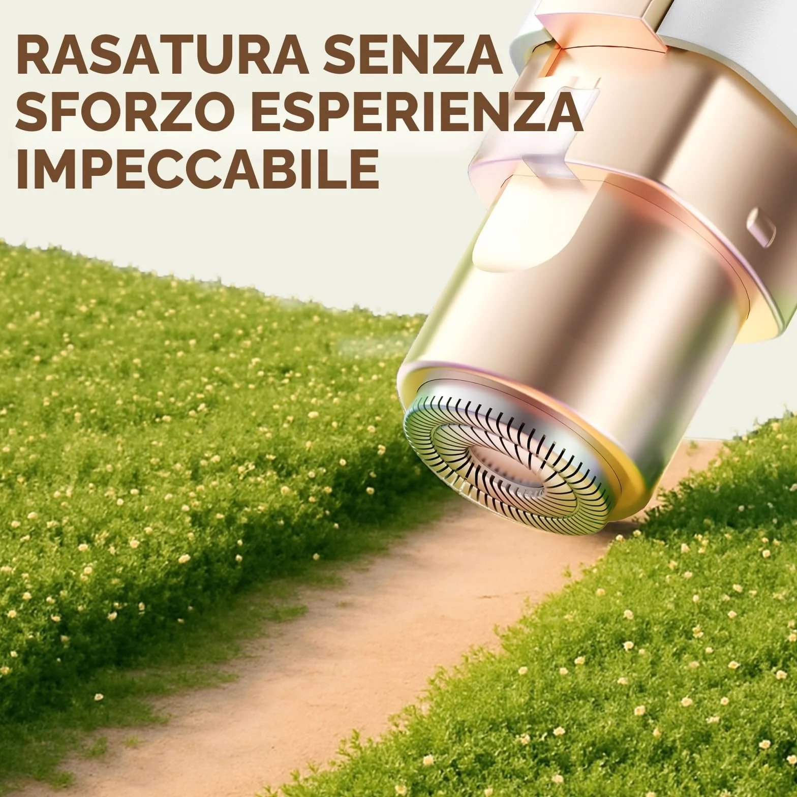 Rasoio per viso per donna: Rasoio elettrico 2 in 1 per il viso e le sopracciglia - luce LED integrata per la rimozione dei peli del viso delle labbra e del corpo delle (Bianco)