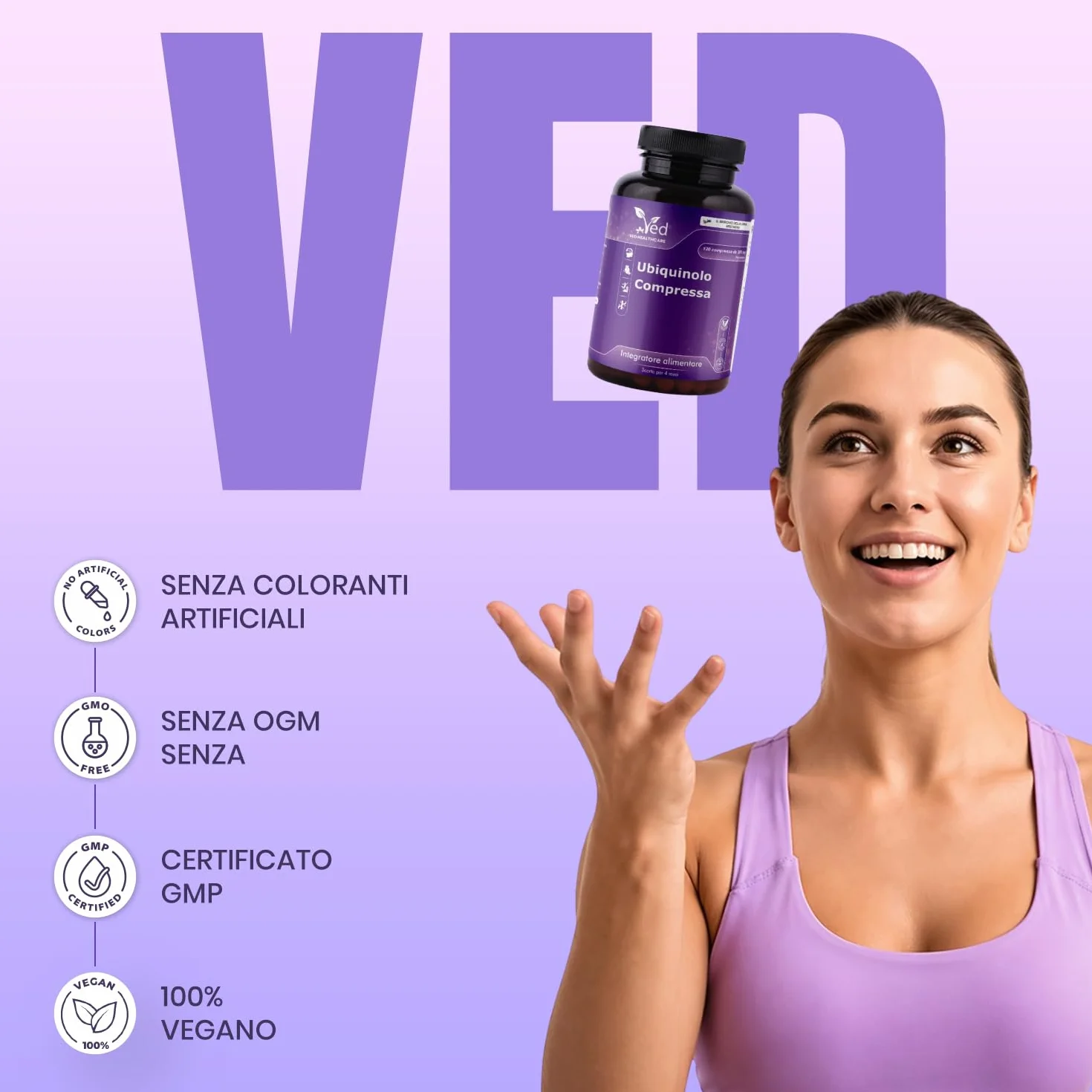 Con Ubiquinolo | Forma attiva coq10 | Elevato assorbimento/Bioattività migliorata | 300 mg,
