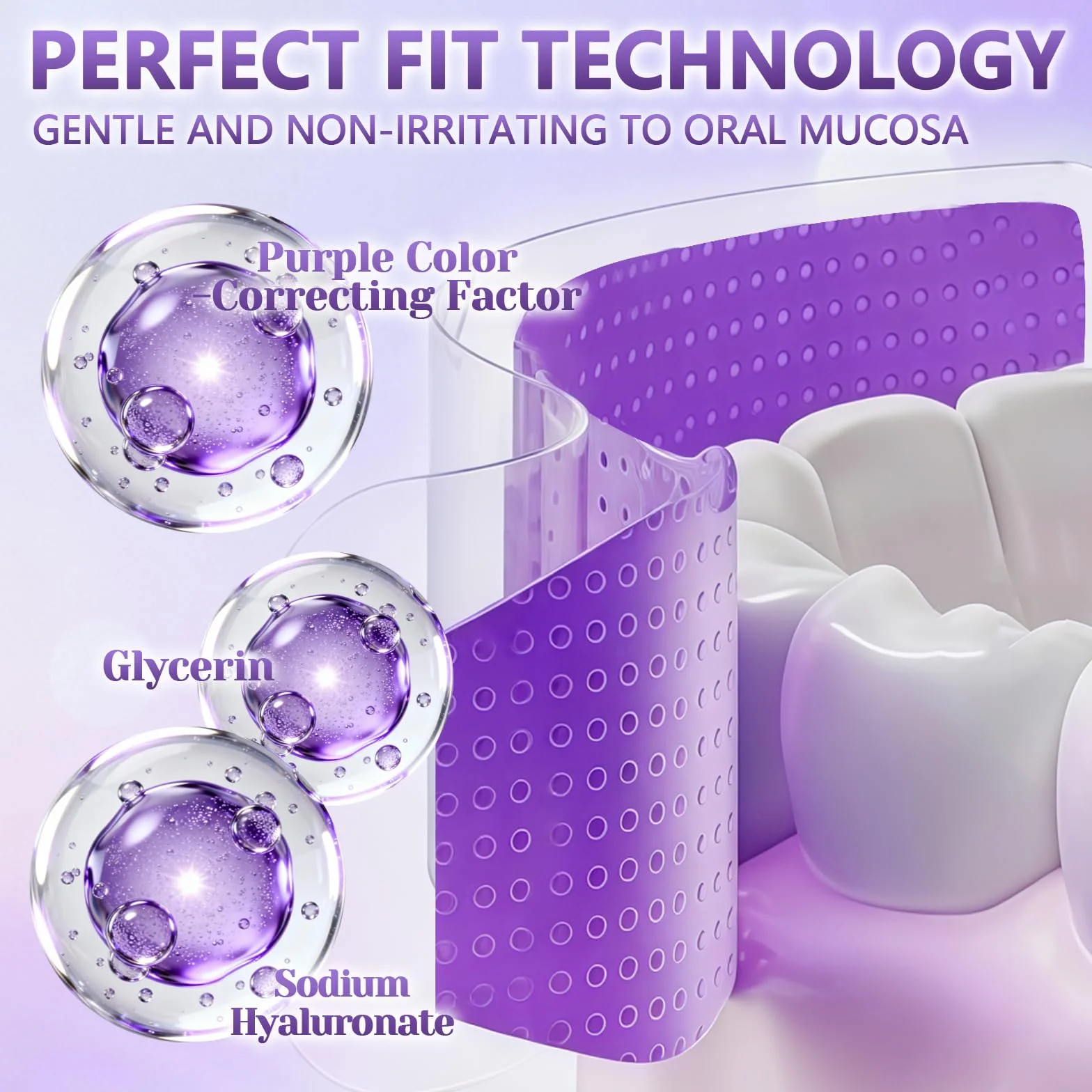14 Paia Strisce Sbiancanti Denti Viola, Kit Sbiancamento Denti A Casa Senza, Antiscivolo Whitening Strips, Sbiancante Rapide Bianche Teeth, Facile Uso A Casa O In Viaggio
