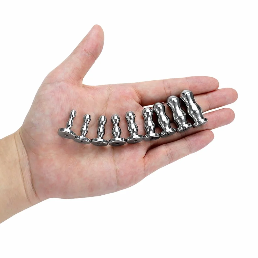 Set Dilatatori Uretrali Acciaio Inox, Dilatatore Uretrale Base Sicura, Plug Penieno Metallo, Giocattolo Sessuale SM Uomo 3pcs