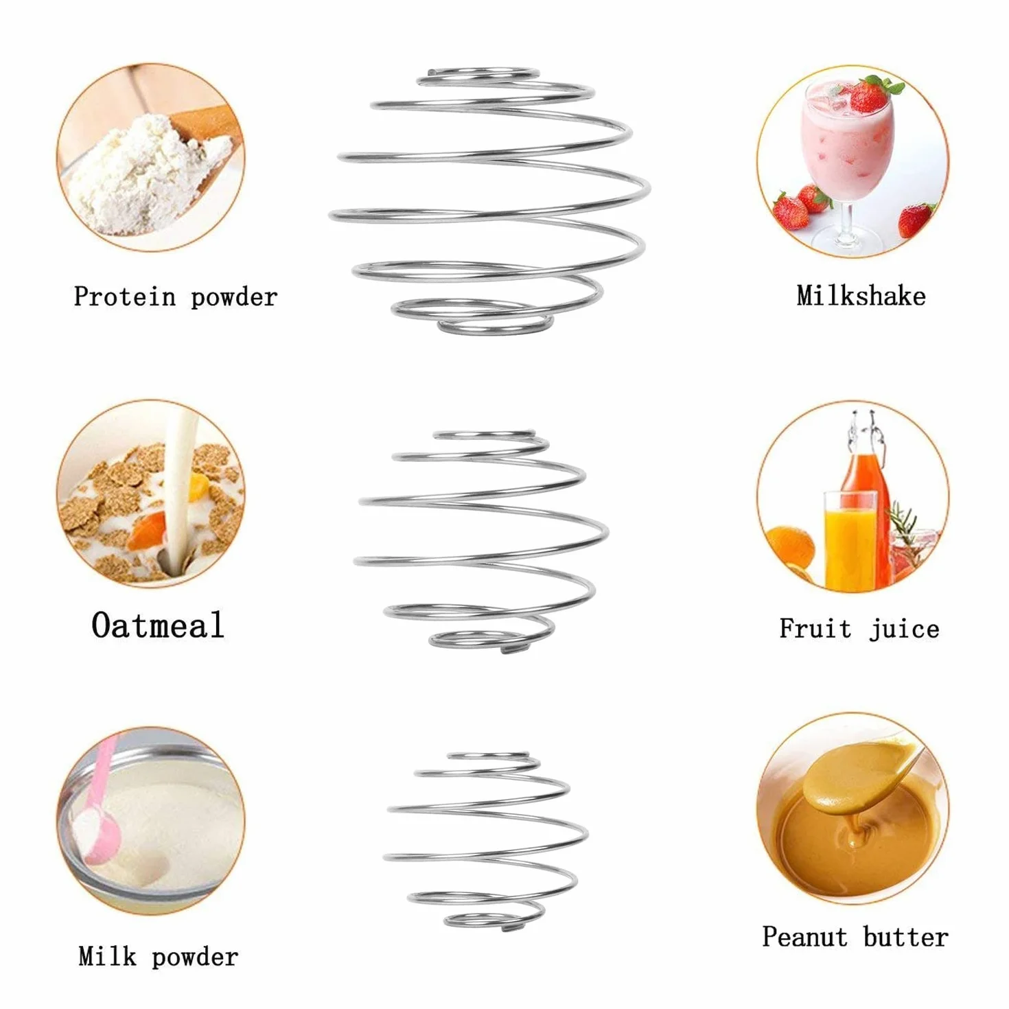 Agitare la sfera, la sfera di miscelazione del miscelatore del miscelatore della proteina dell'acciaio inossidabile per le bevande mescolate proteiche 6 pc/insieme