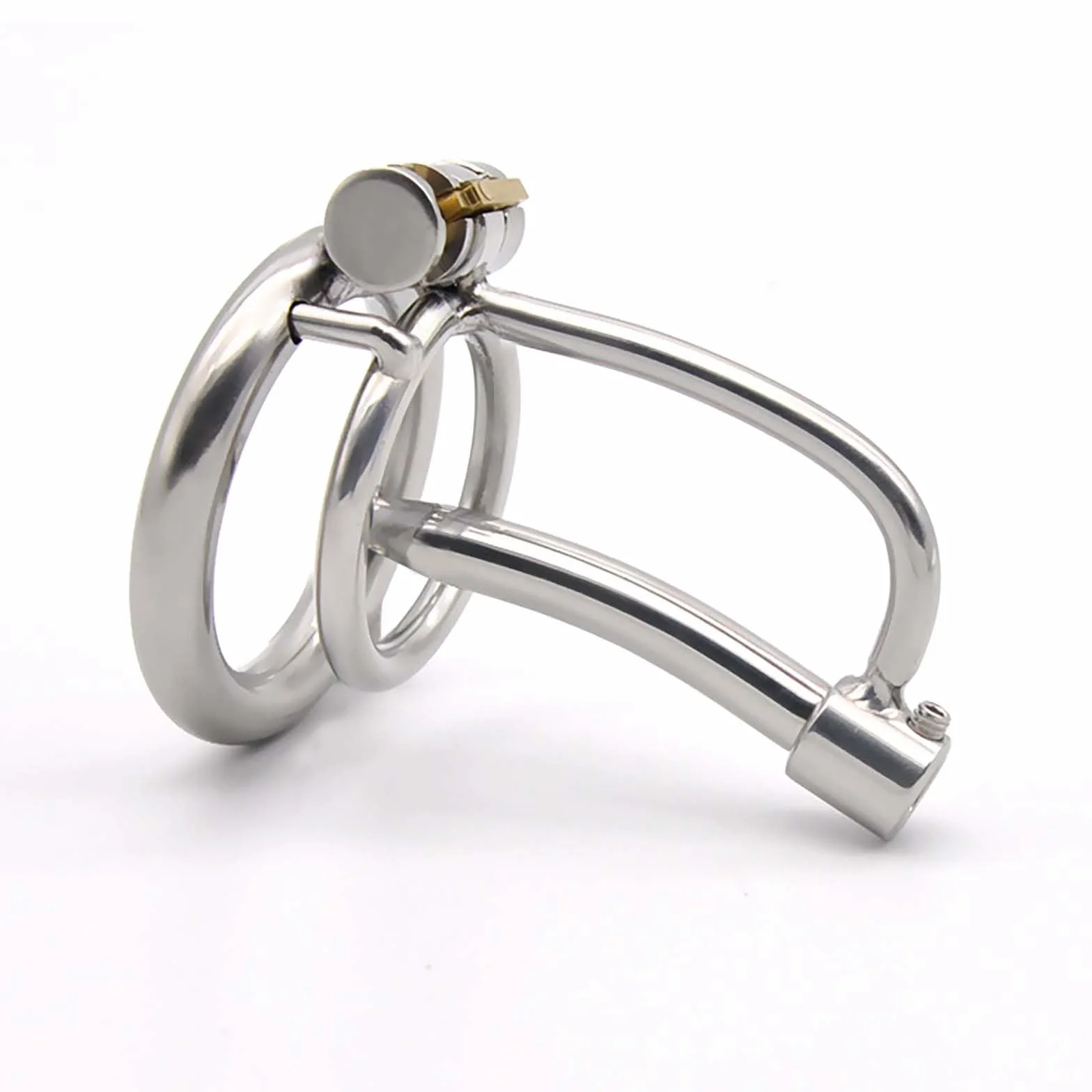 Asta fitness cava liscia in acciaio inossidabile, barella maschile squisita per facilitare la minzione con anello di ritenzione, 3 misure opzionali -D65IT (12mm rod, B:45mm ring)