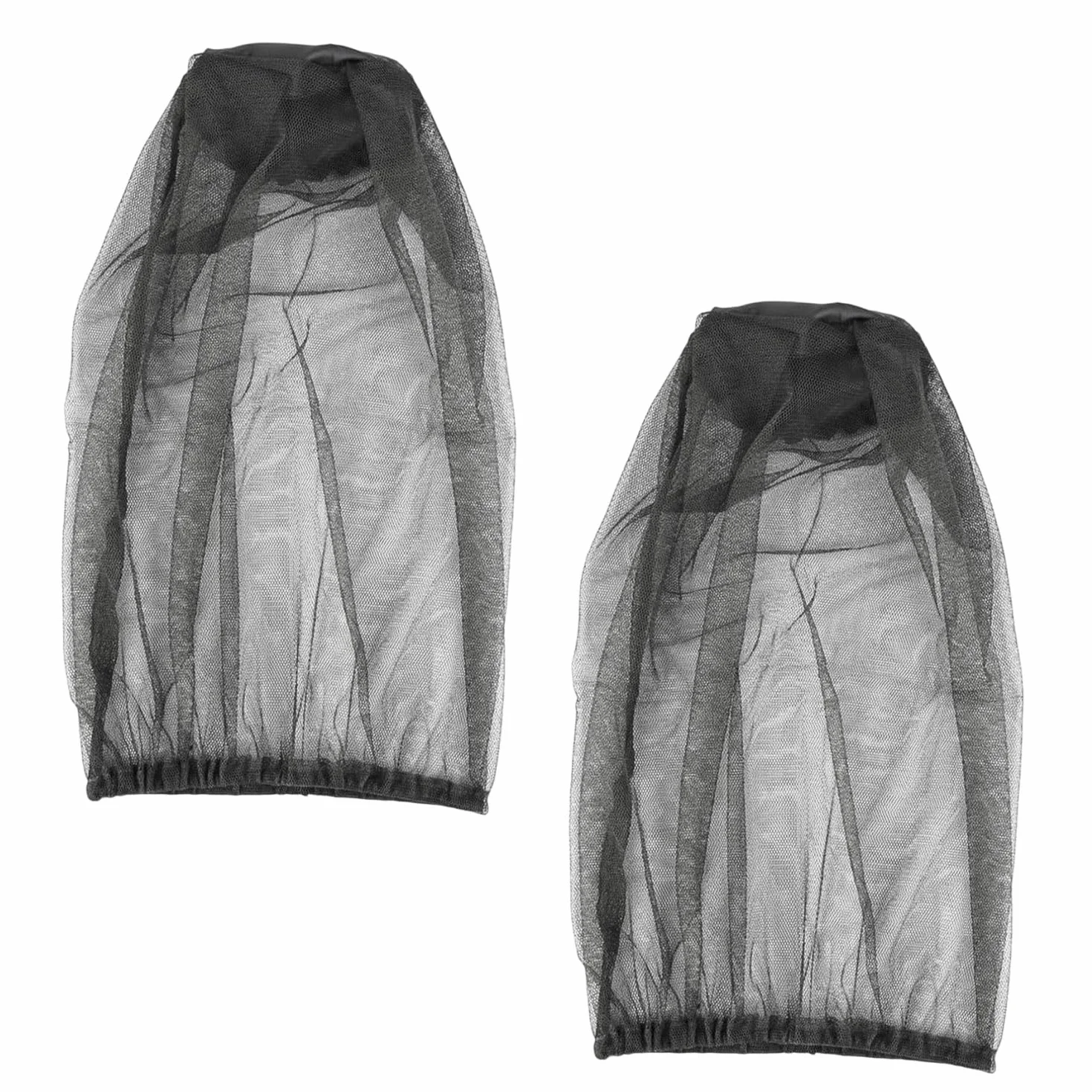 Xmart 2 Pezzi Zanzariera per Viso Protezione Rete Testa Anti-Zanzara Cappello Campeggio Viaggi Pesca Nero