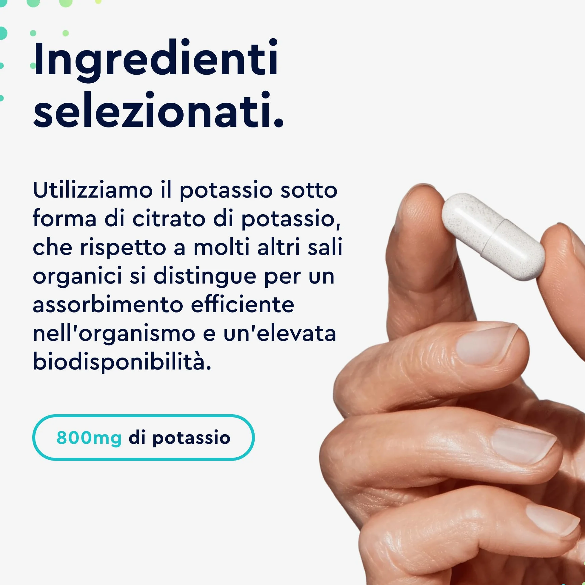 Potassio Integratore, 270 Capsule, Eletto PRODOTTO DELL'ANNO 2025, Vegano, 800mg Citrato di Potassio Puro, Scorta 4 Mesi, Supporto Muscoli Nervi e Pressione Sanguigna, Senza Additivi, 100% Vegan