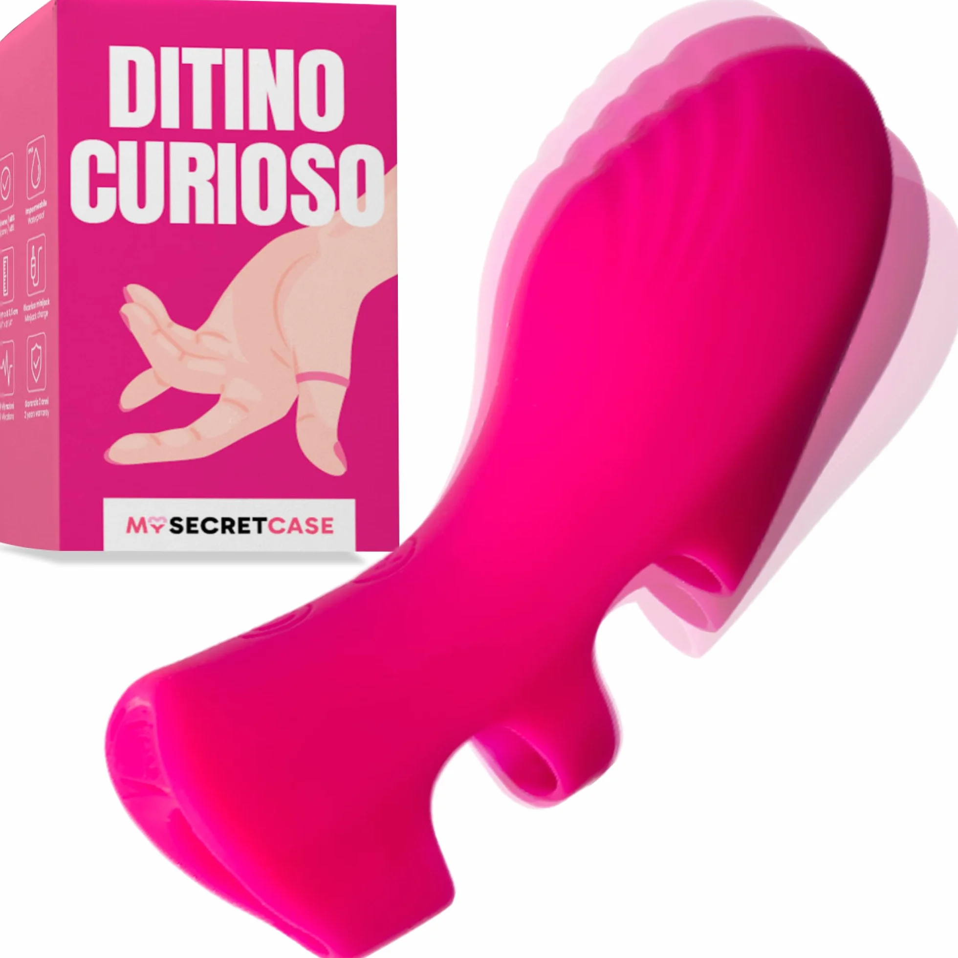 MySecretCase Vibratoreper Donna Piccolo Stimolatore Clitoride Femminile Da Dito Vibratore Clitoride Mini Formato 10 Vibrazioni USB IPX6 Precisione Mirata Sexytoysys Coppia Sexytoysys Donna Silicone