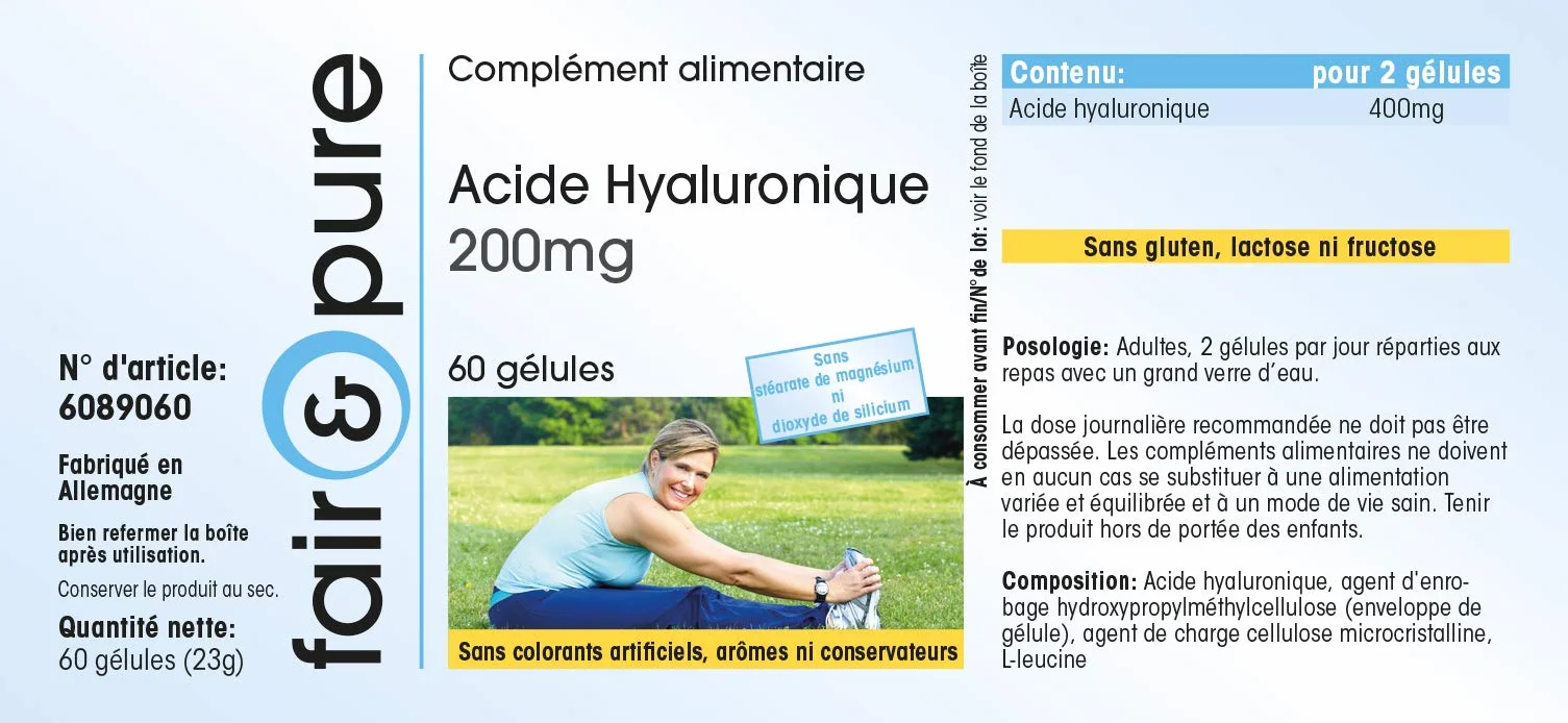 Fair & Pure Acido Ialuronico 200mg 60 Capsule Vegan