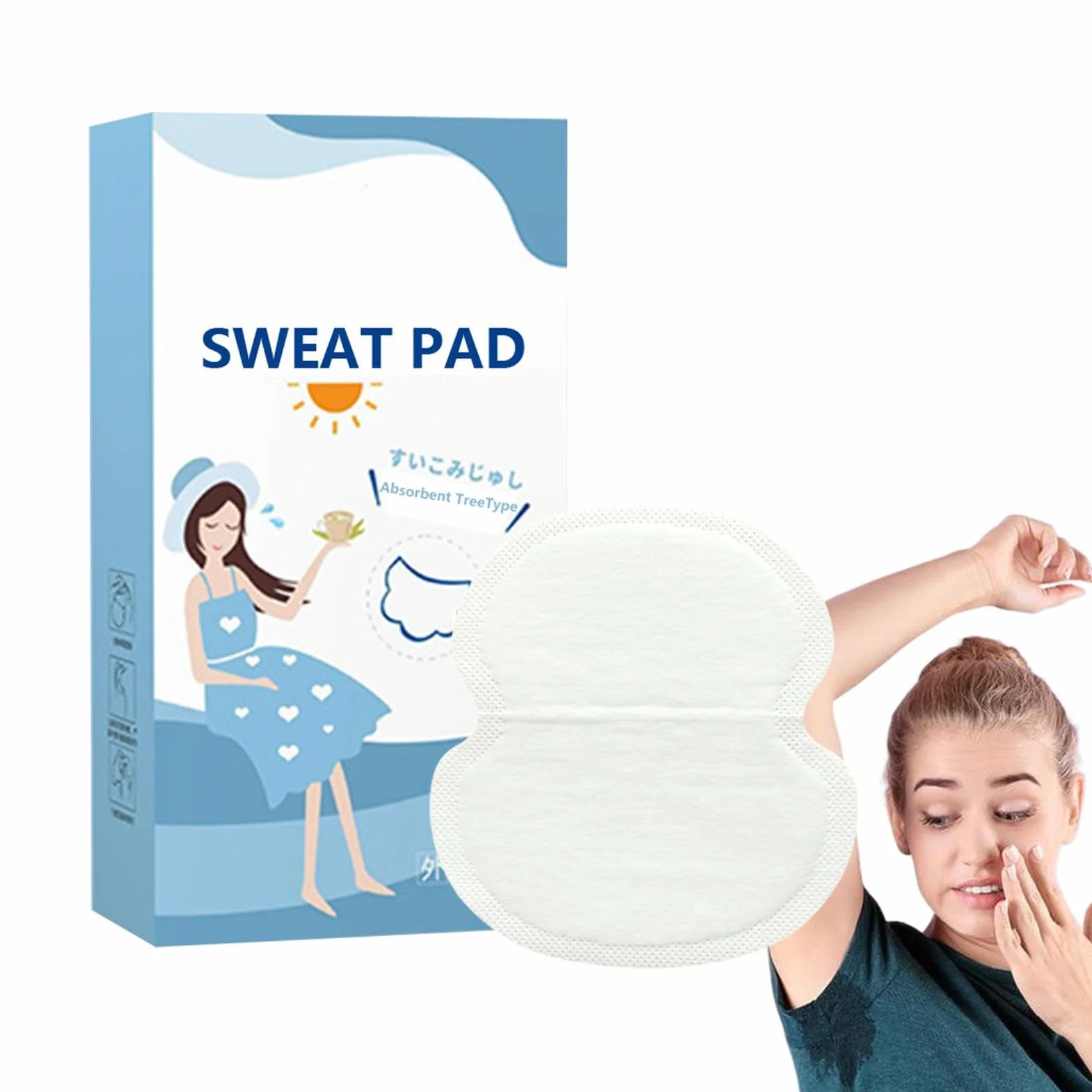 Cuscinetti invisibili per il sudore sotto le ascelle – 10 pezzi adesivi assorbenti | cerotti di protezione anti-sudore, protezioni per ascelle altamente assorbenti per sudorazione eccessiva, comfort
