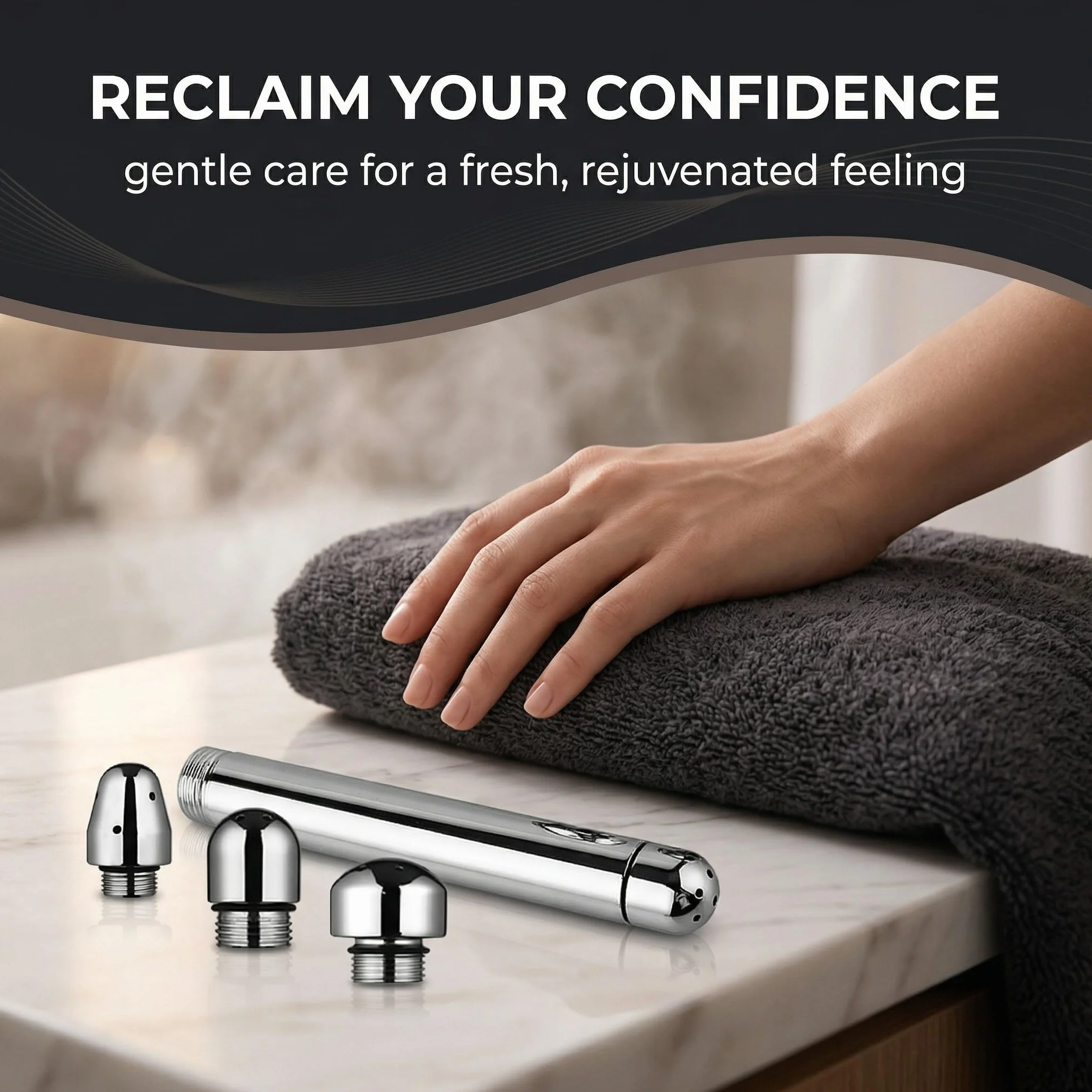 Doccino Anale, Bacchetta Doccia Angolare Con 3 Teste, Per Pulizia Colonic, Colore Argento, 1 Pezzo + 3 Teste Di Ricambio, Lunghezza 13Cm