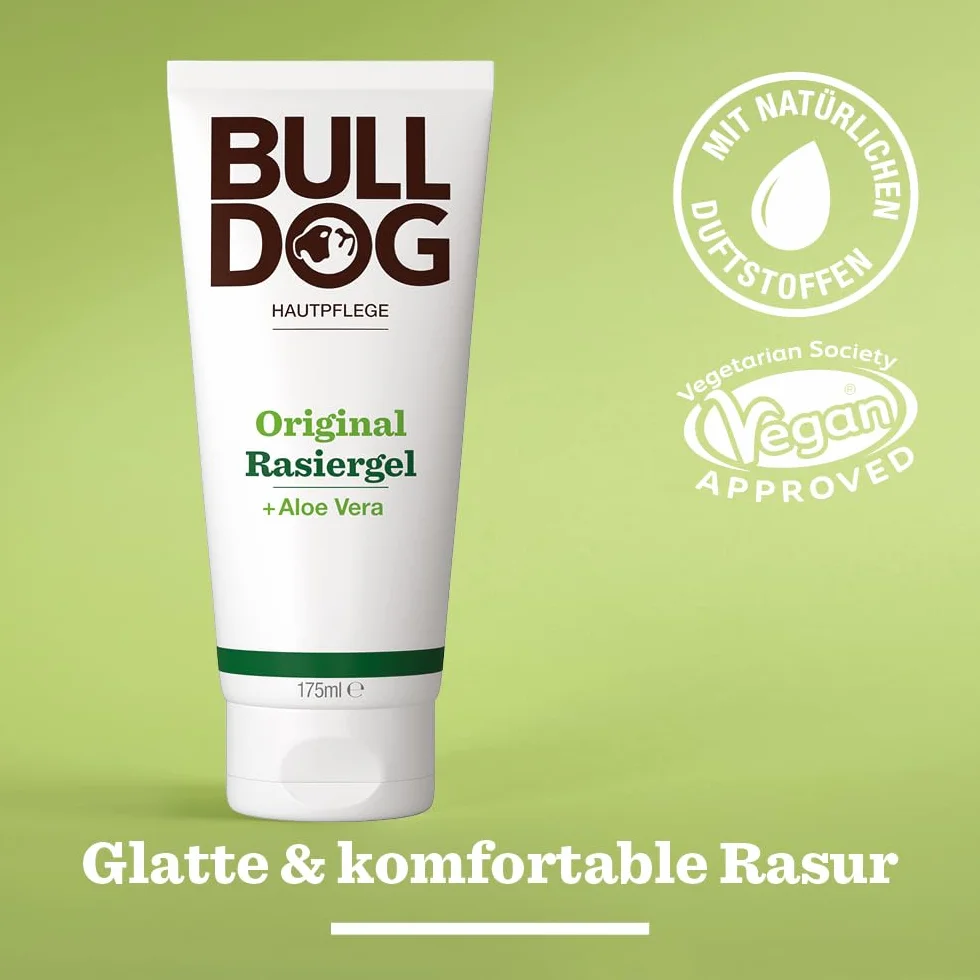 BULLDOG - Rasatura bagnata per uomini | Crema da barba originale | per una rasatura liscia e accurata | 175 ml