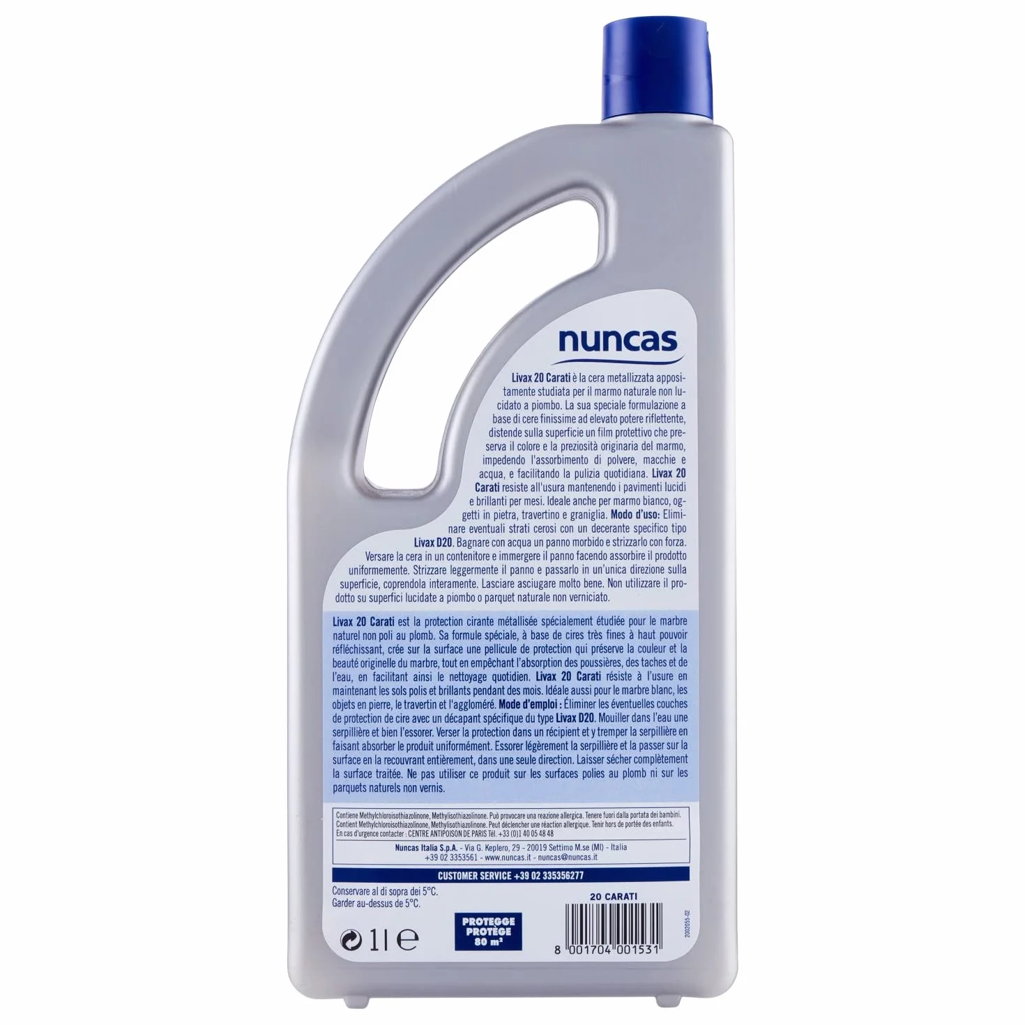 Nuncas Livax Cera Protettiva 20 Carati 1000ml