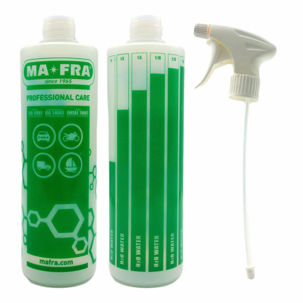 Flacone Professional Care 500ml Con Spruzzino Ma-Fra Verde