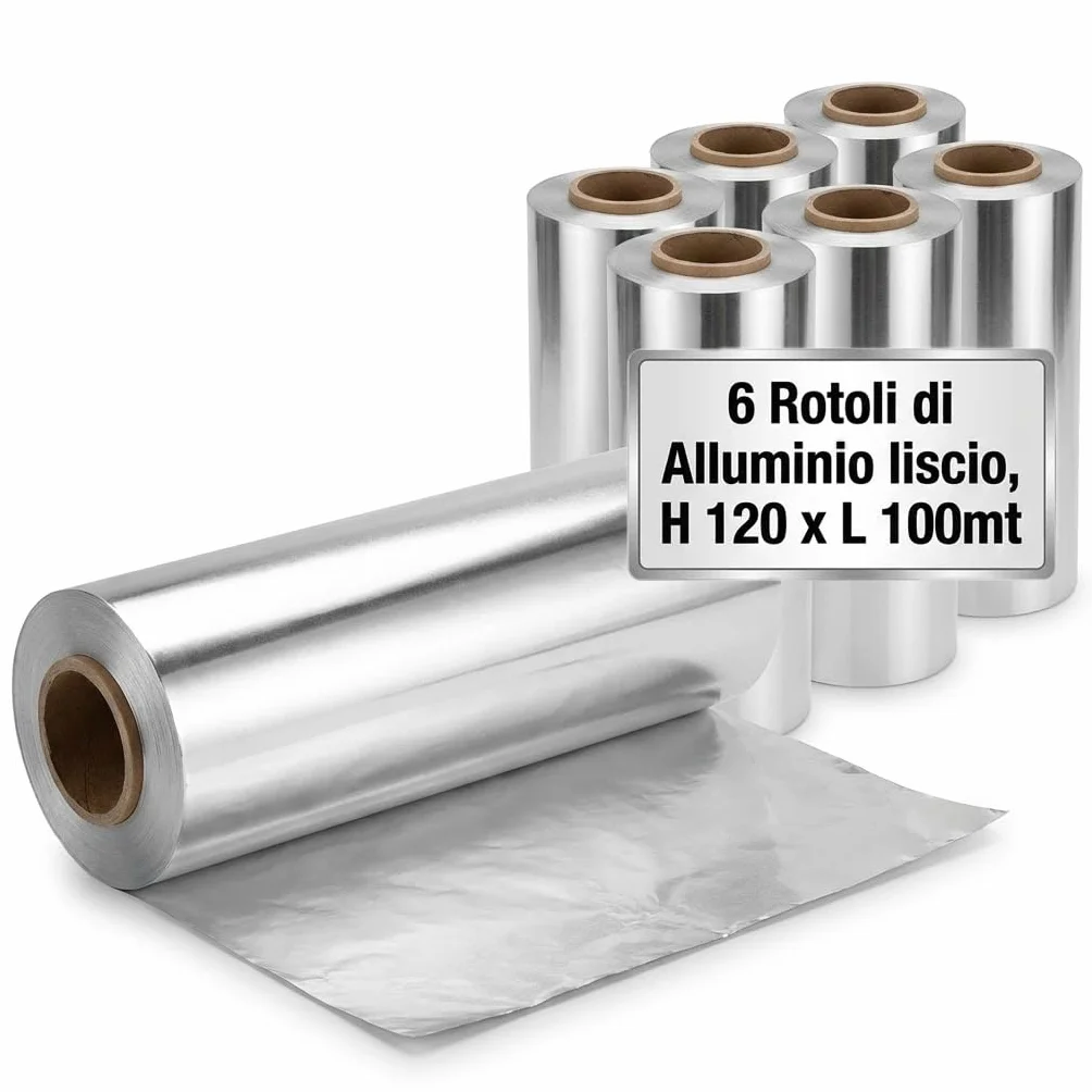 Carta Stagnola Alluminio Professionale 6 Rotoli 12cm x 100mt Parrucchieri Balayage