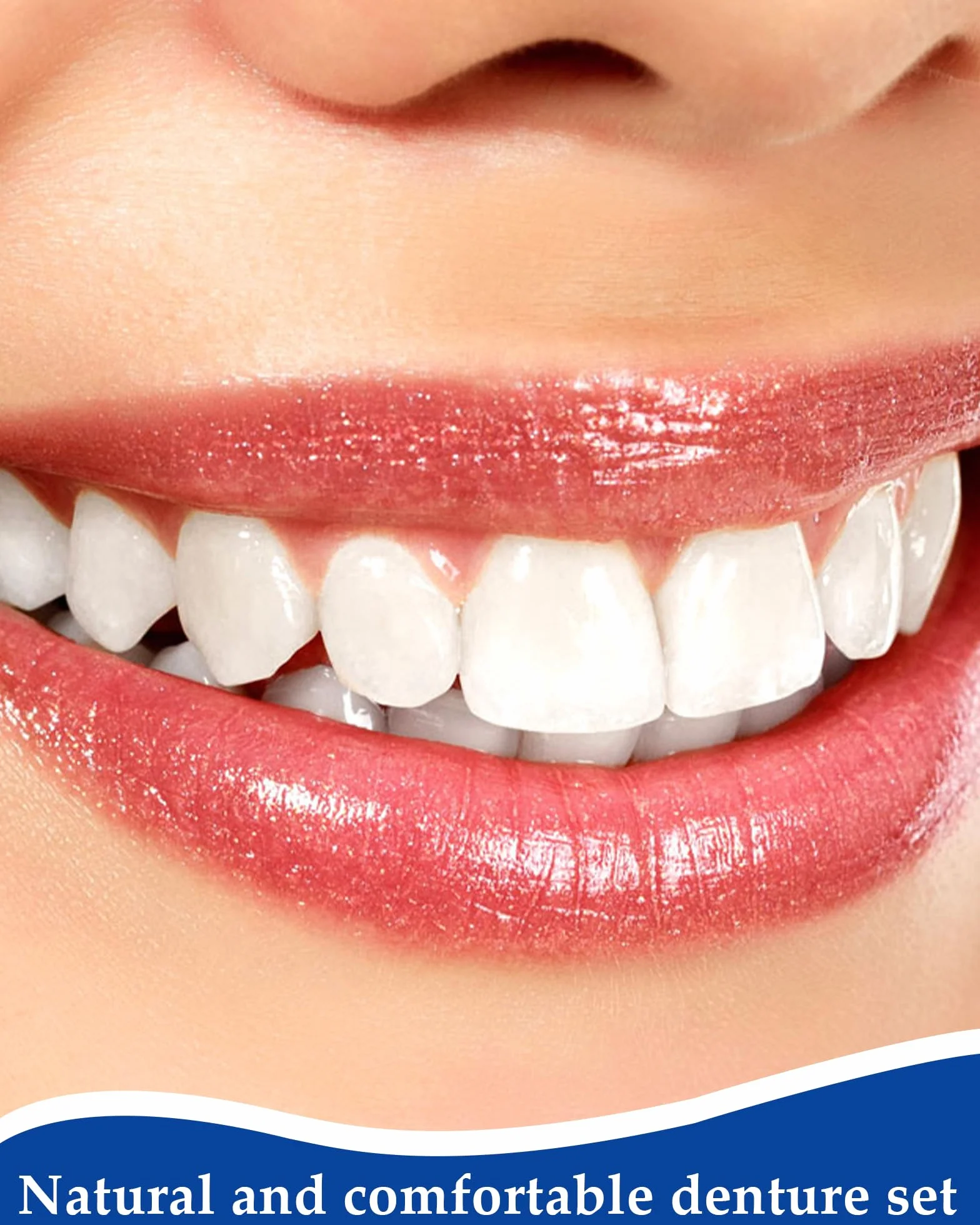 2 Paia Protesi Dentale Universale Faccette Dentali Sorriso Cosmetico Denti Finti Autoadesivi Dentiera Finta Naturale Provvisoria