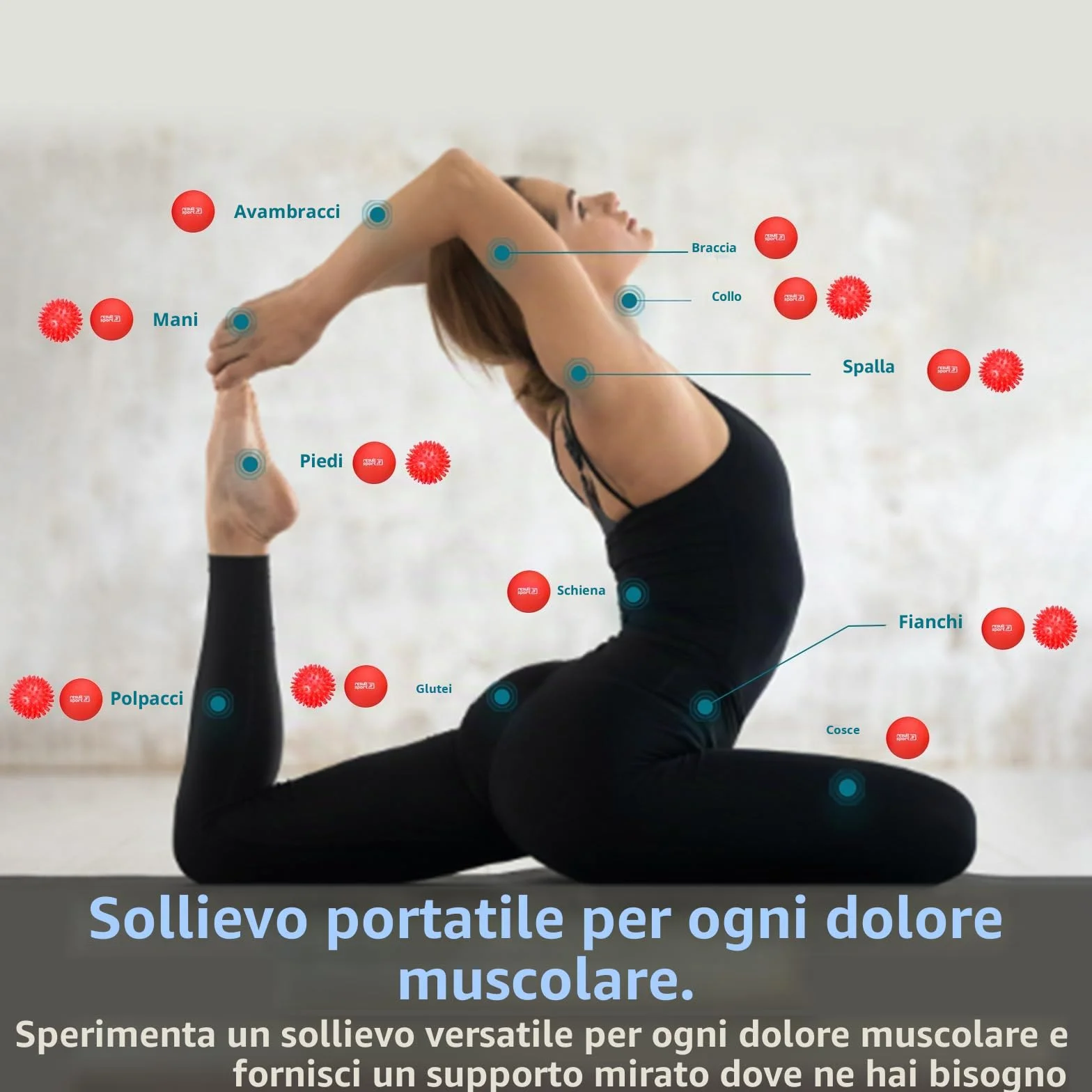 ResultSport Lacrosse & Spike Massaggio Ball Set, Recupero Fascite Plantare, Massaggio Punto di Trigger, Sollievo miofasico del tessuto profondo (Blu)