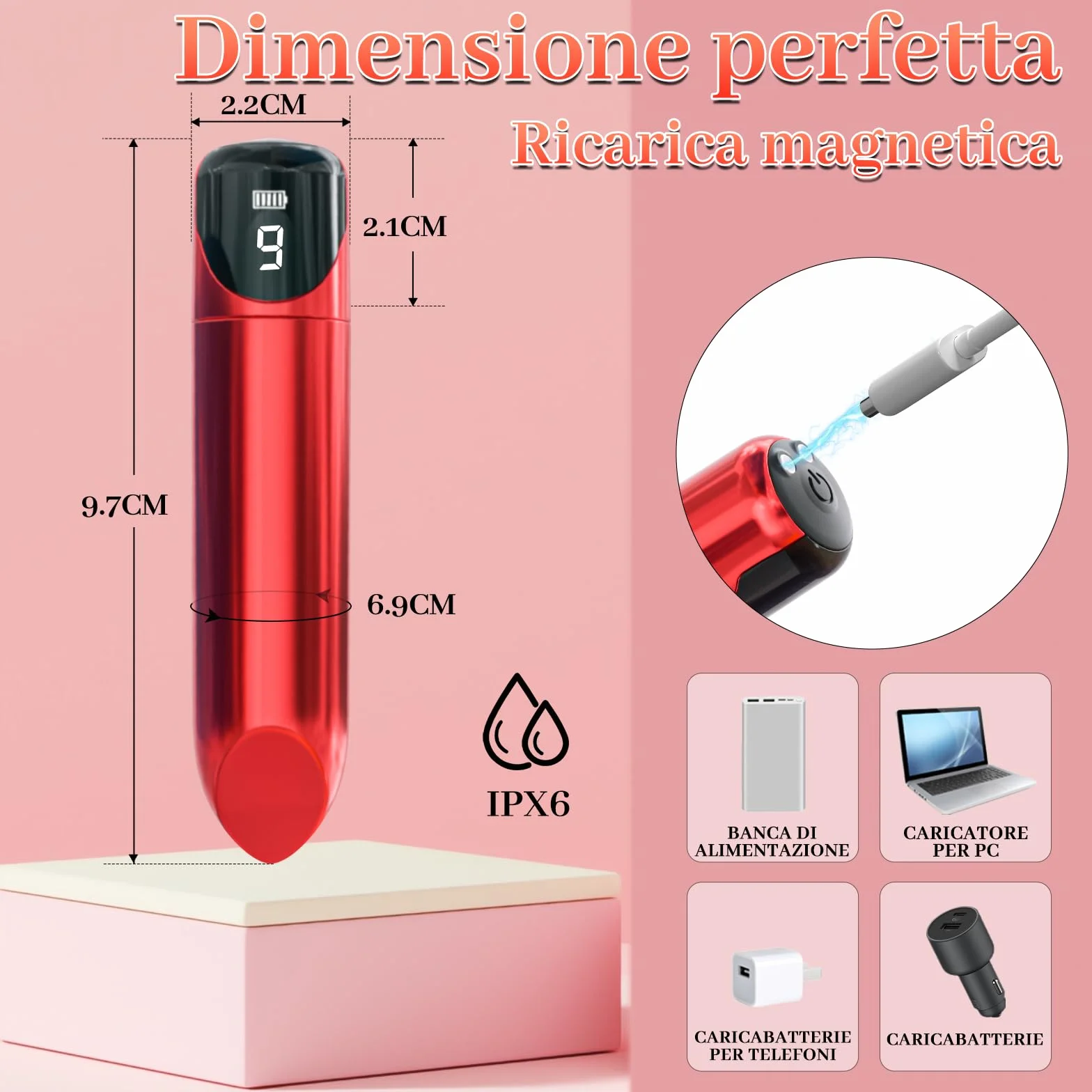 Vibratoreper Donna Piccolo Sex Toys - Vibratore Donna con 9 Modalità di Vibrazione Vibratoreper Donna Clotoride Sex Toy Vibratori Donna Squirting Vibratoreper Donna Professionale Toys Donna Clotoride
