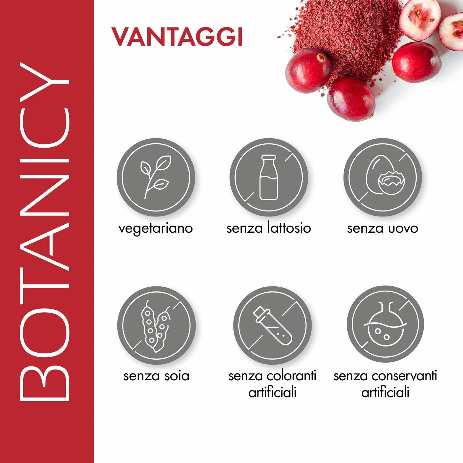 Botanicy MIRTILLO ROSSO + D-MANNOSIO - 60 compresse - supporta vescica & vie urinarie - pacran® polvere di mirtillo rosso, vitamina C e D3, estratto di semi di zucca & radice di tarassaco