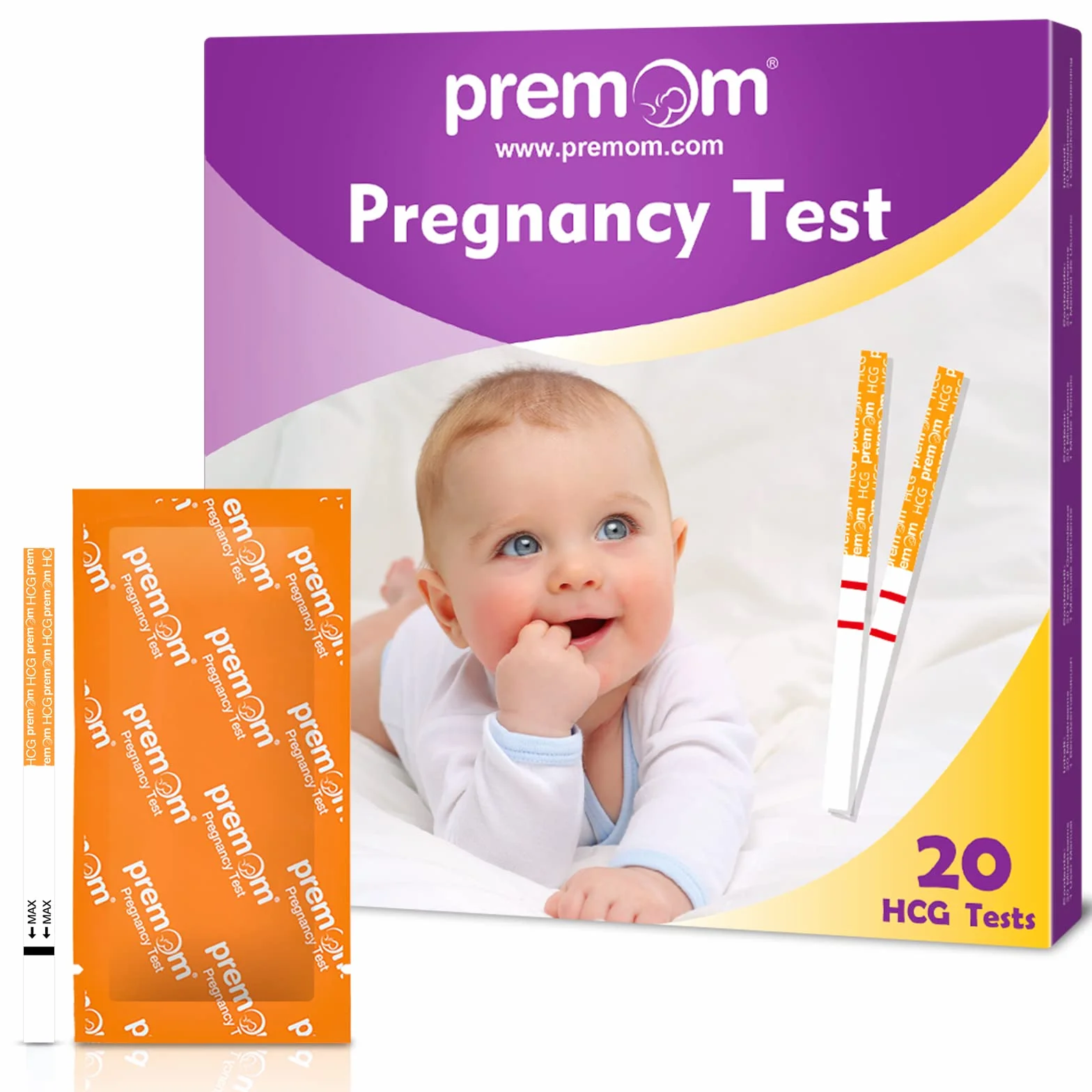 Premom Test di Gravidanza Precoce Ultra Sensibile 10mIU/ml Rilevamento Rapido con APP