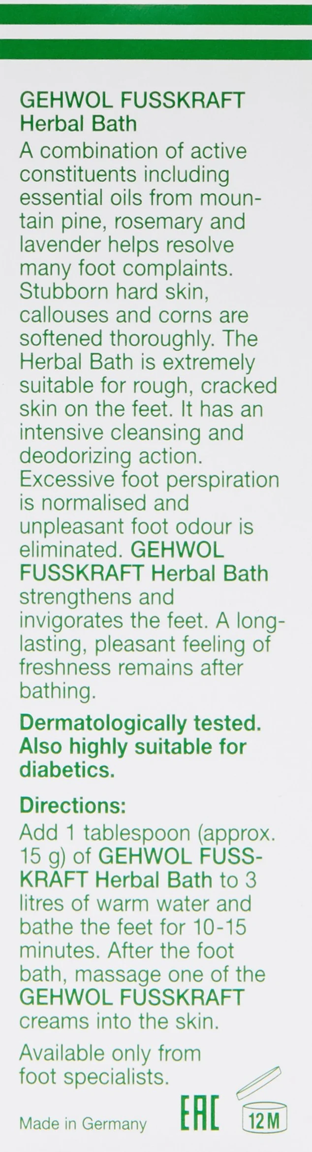 Gehwol Fusskraft Herbal Bath 400G