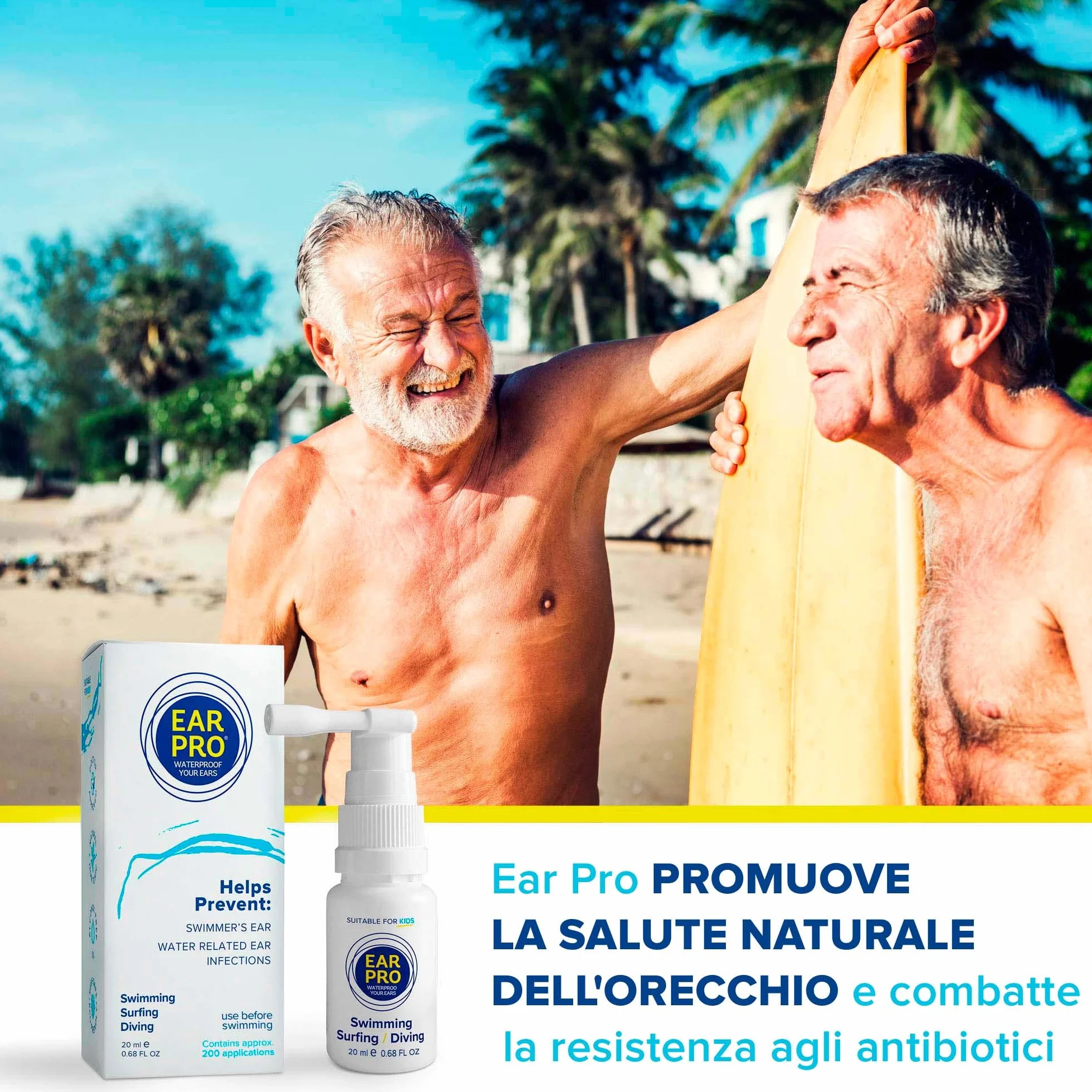 Ear Pro Natural Ear Protection Spray per bambini e adulti 200 applicazioni
