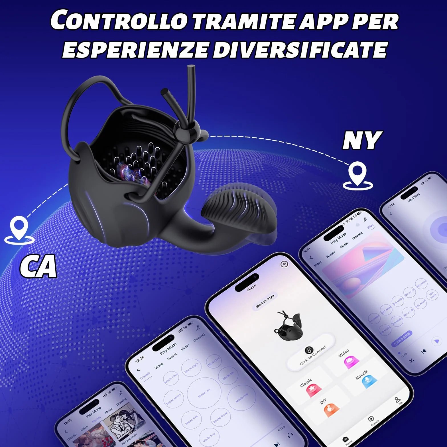 App di Telecomando Prostata Vibratoreper Sextoysys Uomo, 3 in1 Addestramento in Ritardo Vibratore per Coppia Sex Toys, con 10 Vibrazioni Modalità Anello Vibrante per il pene Plug Anale