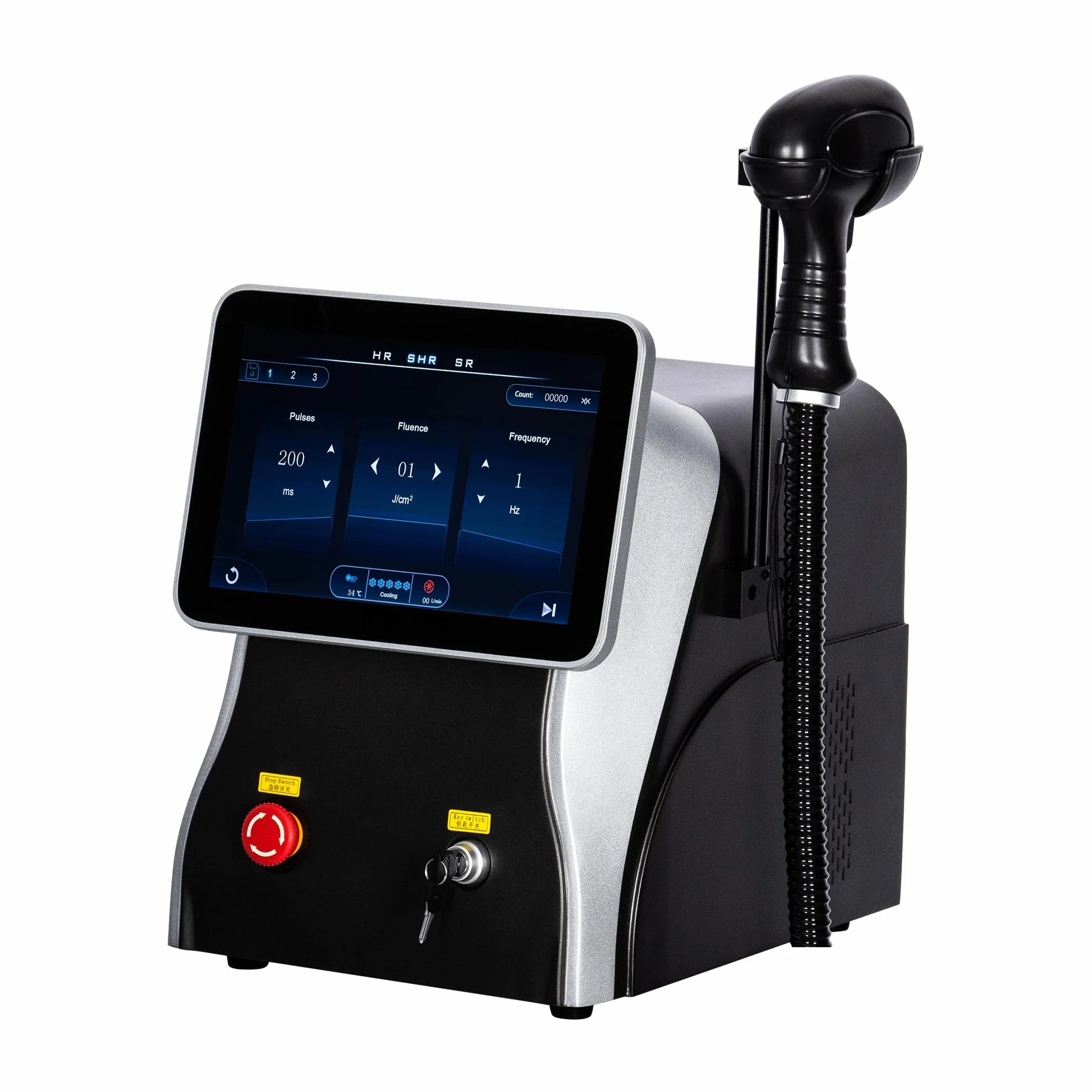 10 Bars, Depilatore Laser a Diodi Indolore 2026, Tecnologia di Raffreddamento Integrata, 3 Lunghezze d'Onda (808nm/755nm/1064nm), Per Viso e Corpo, Ideale per Uso Domestico e Spa