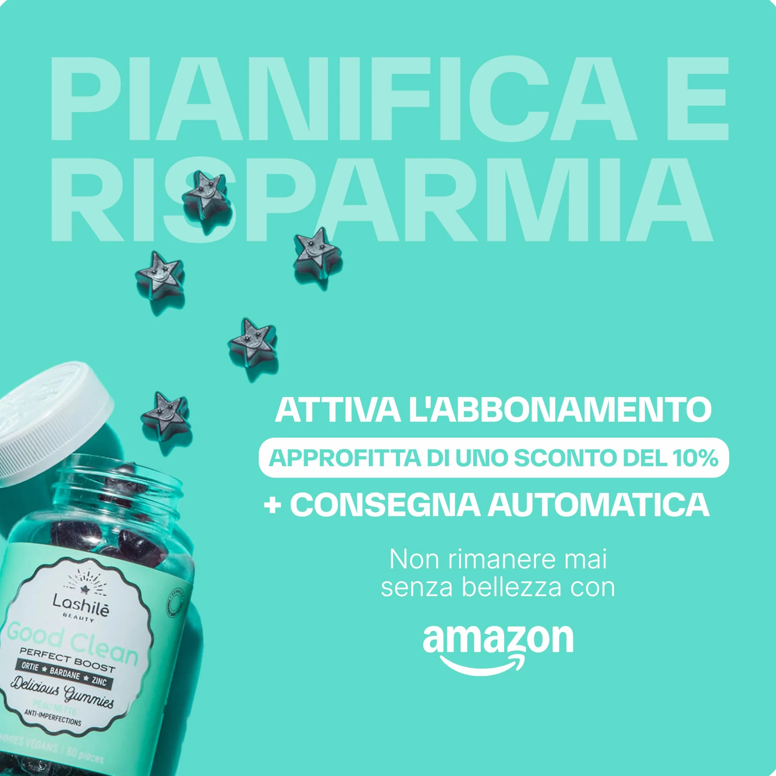 Lashilé Beauty Integratore Alimentare Anti-Acne 120 Gummies Pelle Netta Bardana Ortica Zinco