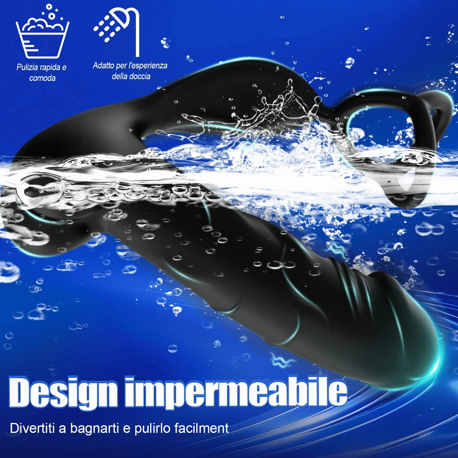 Vibratore Anale Stimolatore Prostata per Uomo Massaggiatore Prostatico Dilatatore Uomo con Anello per Pene Anale Vibratore con Telecomando Massaggiatori Dildo Vibratori Silicone Giocattoli Sessuali