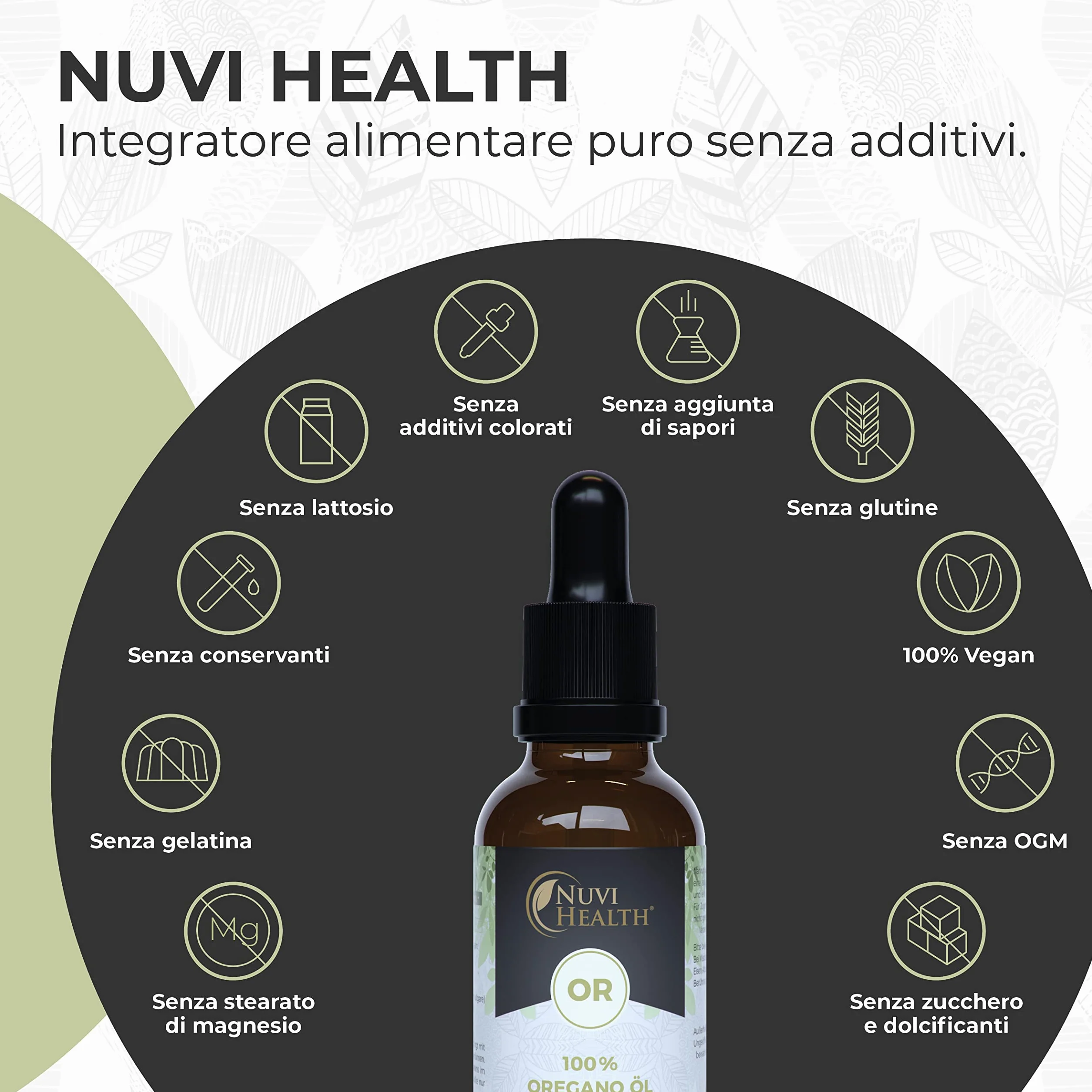 Olio essenziale di origano 20 ml 80% carvacrolo dalla Francia vegano