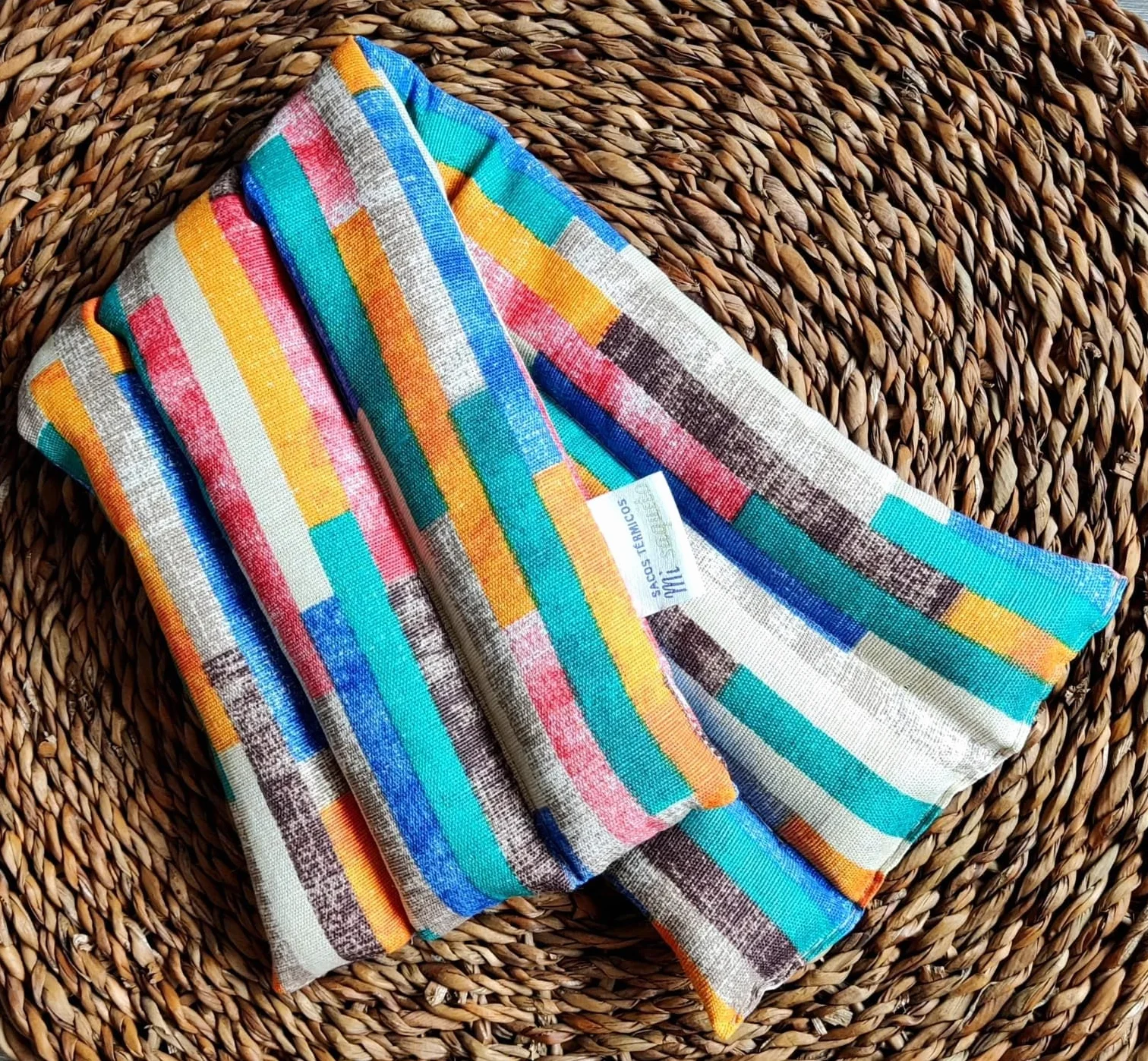 Sacco di semi per microonde 45 x 14 cm – Sacco termico cervicale con Lavanda – Borsa termica termica a caldo e freddo – Sacco termico per microonde – Cuscino termico mestruale – Sacco a microonde