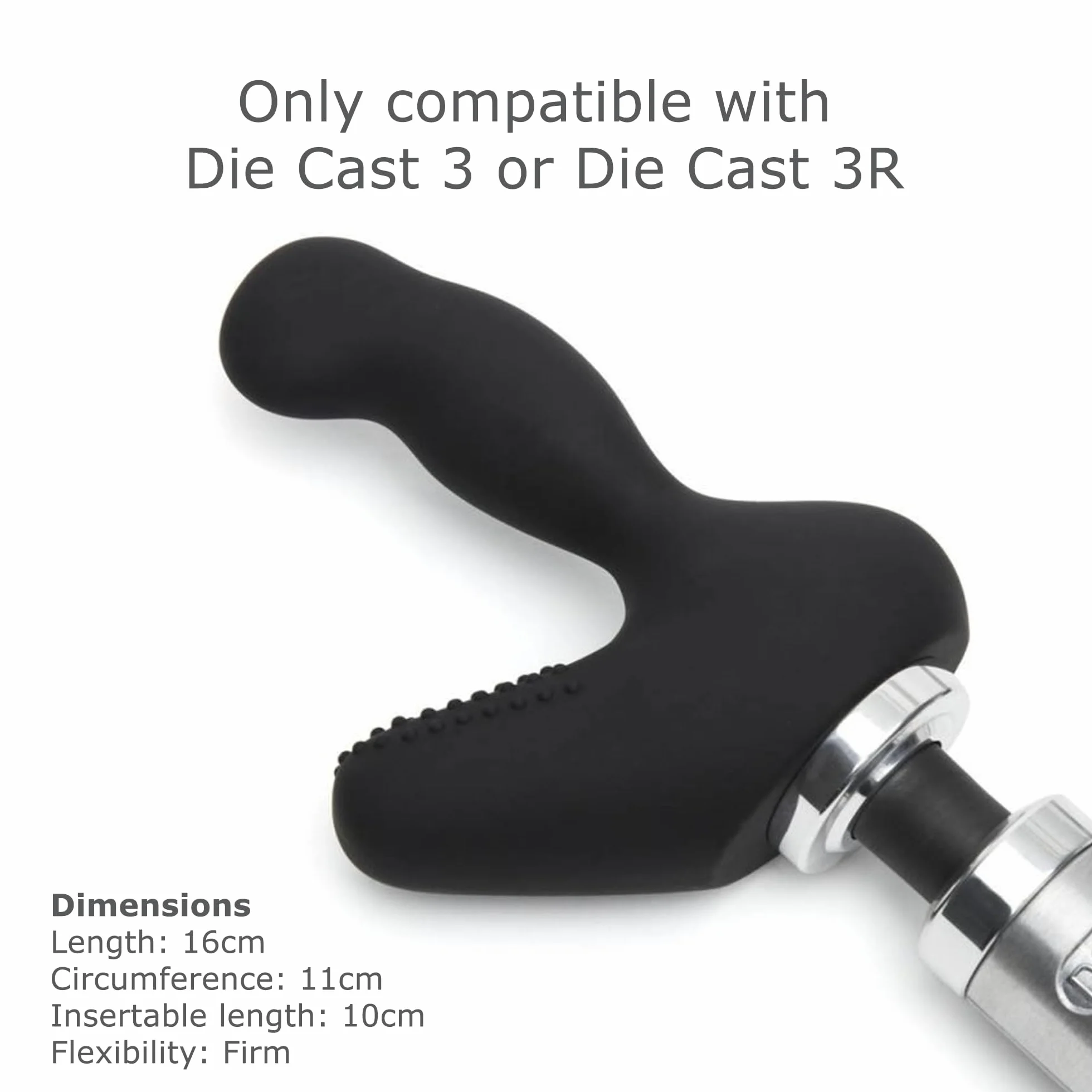 Doxy Die Cast 3 - Silicone Prostate Massager Wand Vibrator Attachment - 400 Gr