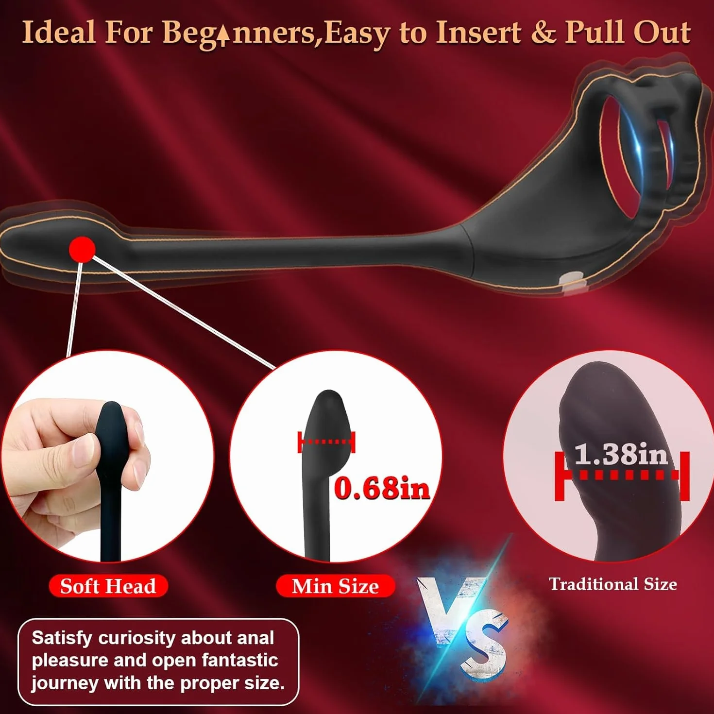 Vibratore per Uomo Stimolatore Prostata Anal Plug Sex Toys, Vibratore Anale Dildo Anale Plug Analesex Toy con Telecomando, Sex Toy Uomo Donna Butt Plug 9 Mode Télescopique & Vibrations Interazione AI