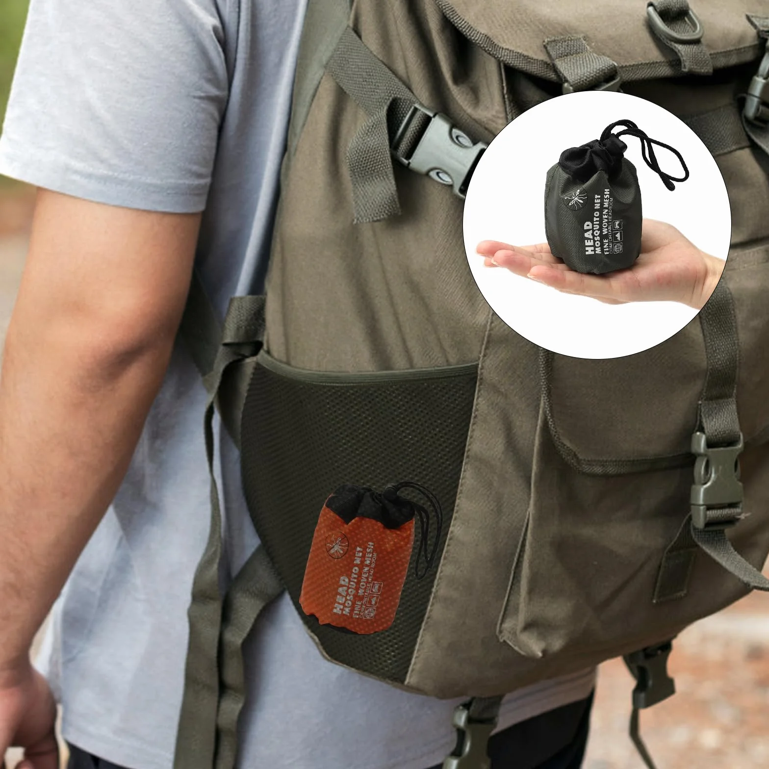 Zanzariera per insetti Ultra grande e lunga fori extra fini Head net per campeggio escursioni safari Esterni protezione da mosche