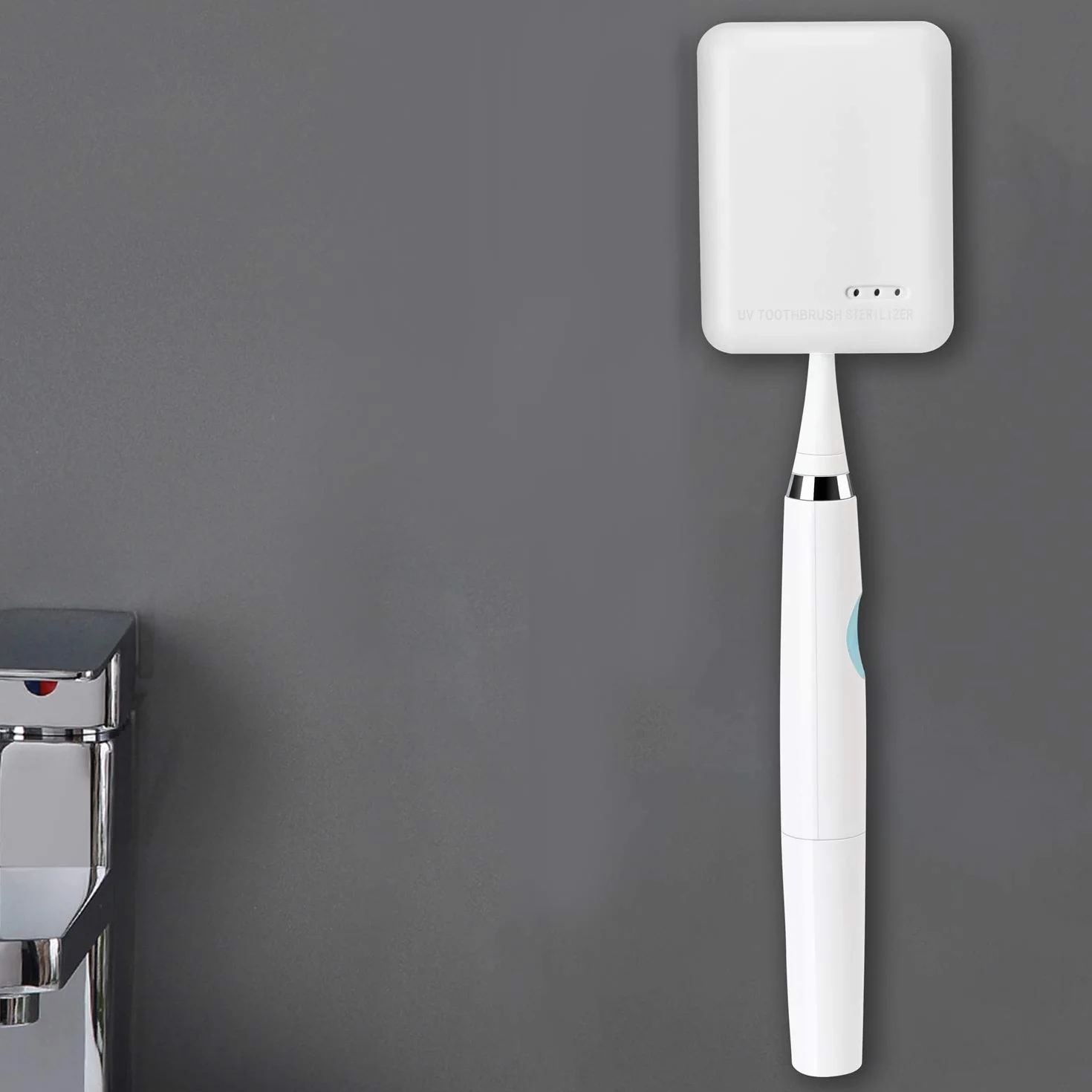 Sterilizzatore Portatile per Spazzolino Singolo Disinfettante Elettrico per Spazzolino Da Denti per Viaggi/Affari/Effetto di Sterilizzazione Domestica Fino un 99,9%