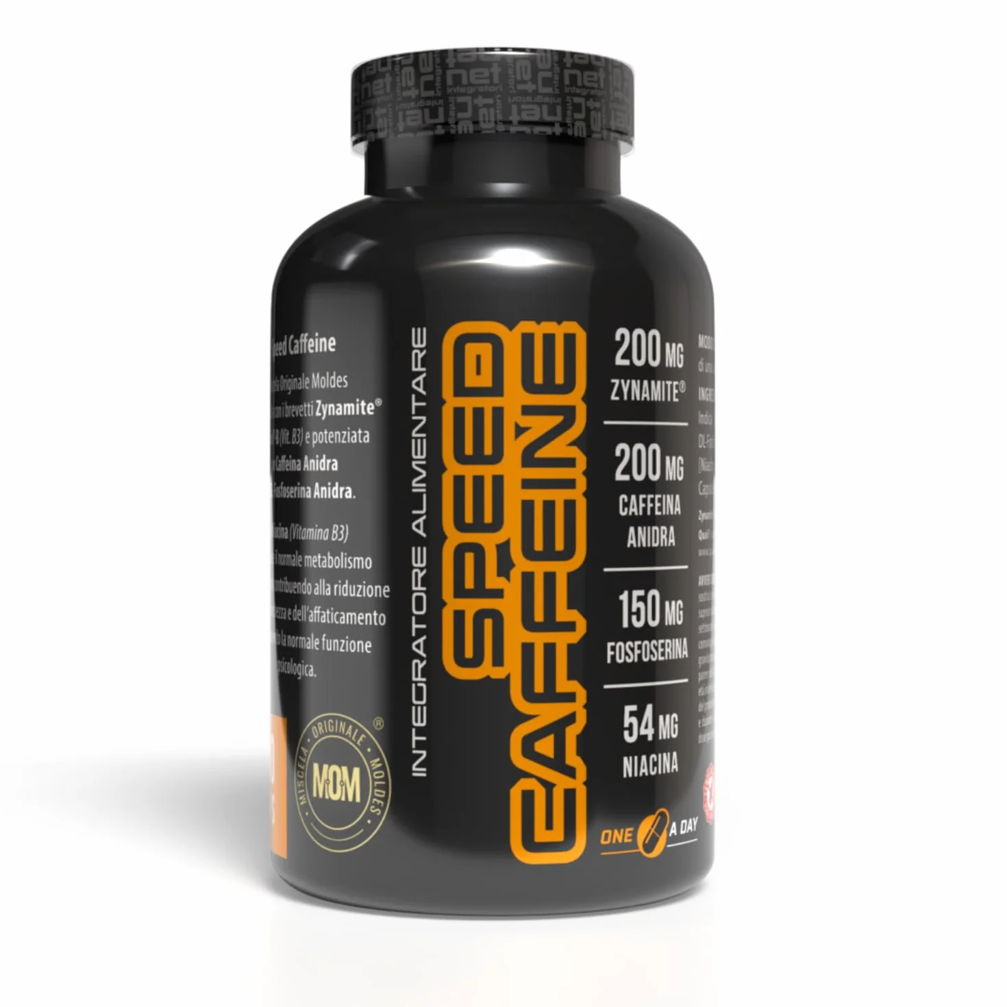 Net Integratori SPEED CAFFEINE 30 capsule Integratore Pre-Workout con Caffeina Anidra e Zynamite® per Energia e Focus Mentale