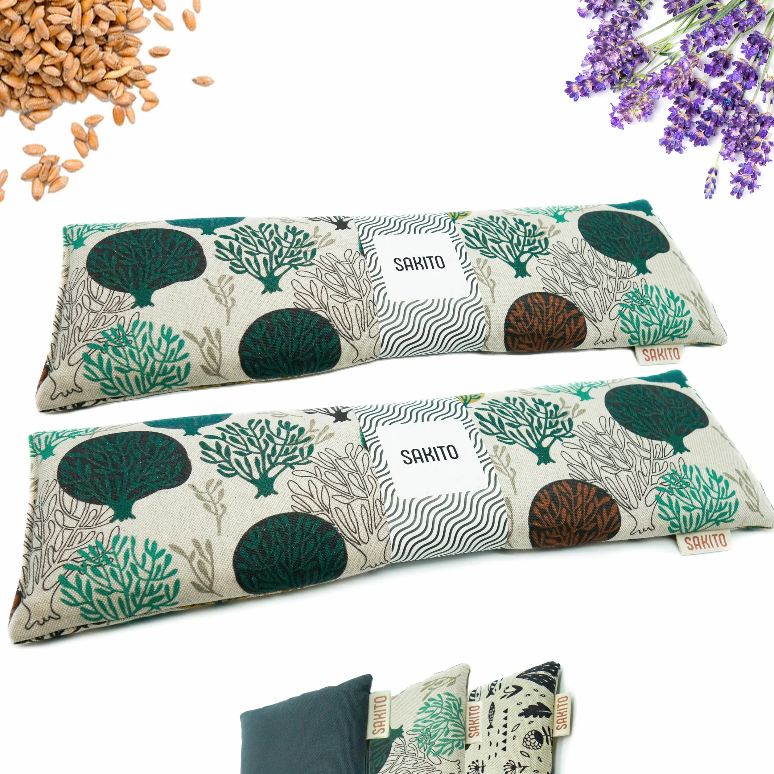 2 (uds) Cuscino Termico Microonde (43x12 cm) - Sollievo Naturale per Dolori Cervicali, Lombari e Mestruali, Uso a Caldo o a Freddo - Elevata Ritenzione del Calore - Profumo di Lavanda