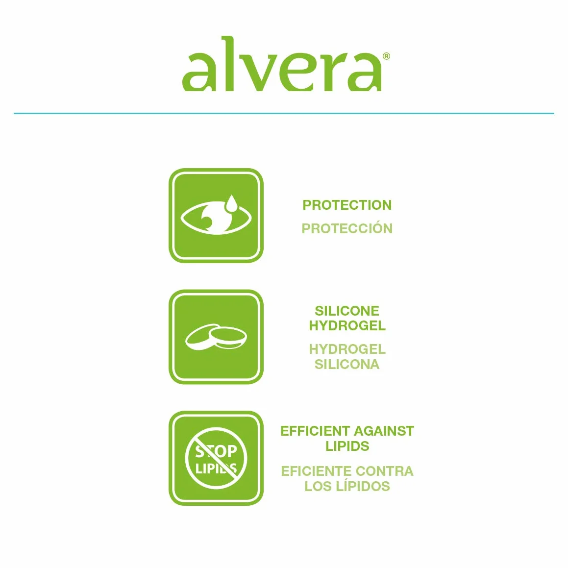 Avizor Liquido per lenti a contatto Alvera 2 × 350 ml con custodie. Soluzione per la pulizia e la disinfezione di tutti i tipi di lenti a contatto morbide.
