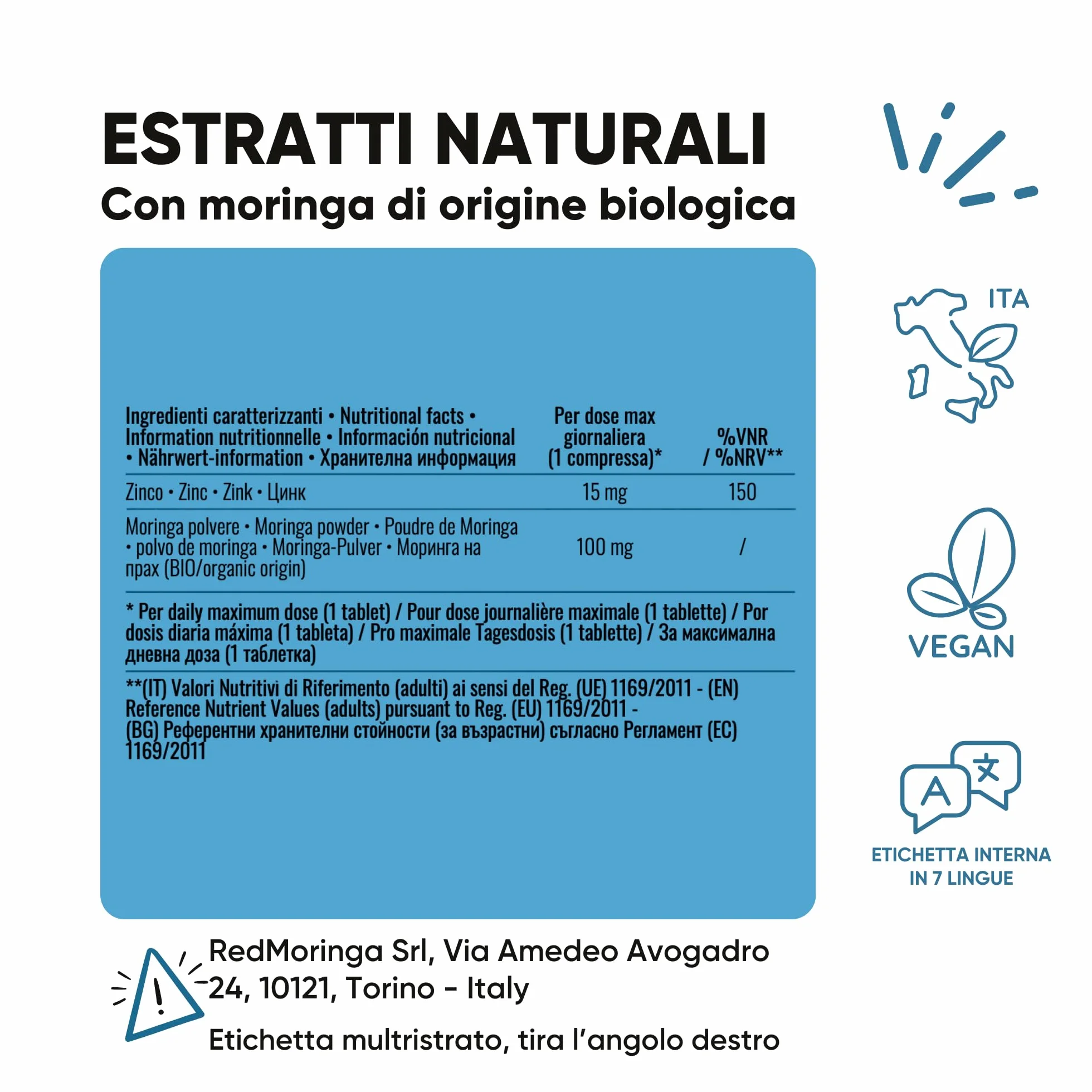 Trattamento BOOST T Uomo – T-Booster Potente con Tribulus Terrestris 90% Saponine + Maca Peruviana + Moringa BIO + Zinco 300 Compresse | Forza, Massa e Vigore | RedMoringa