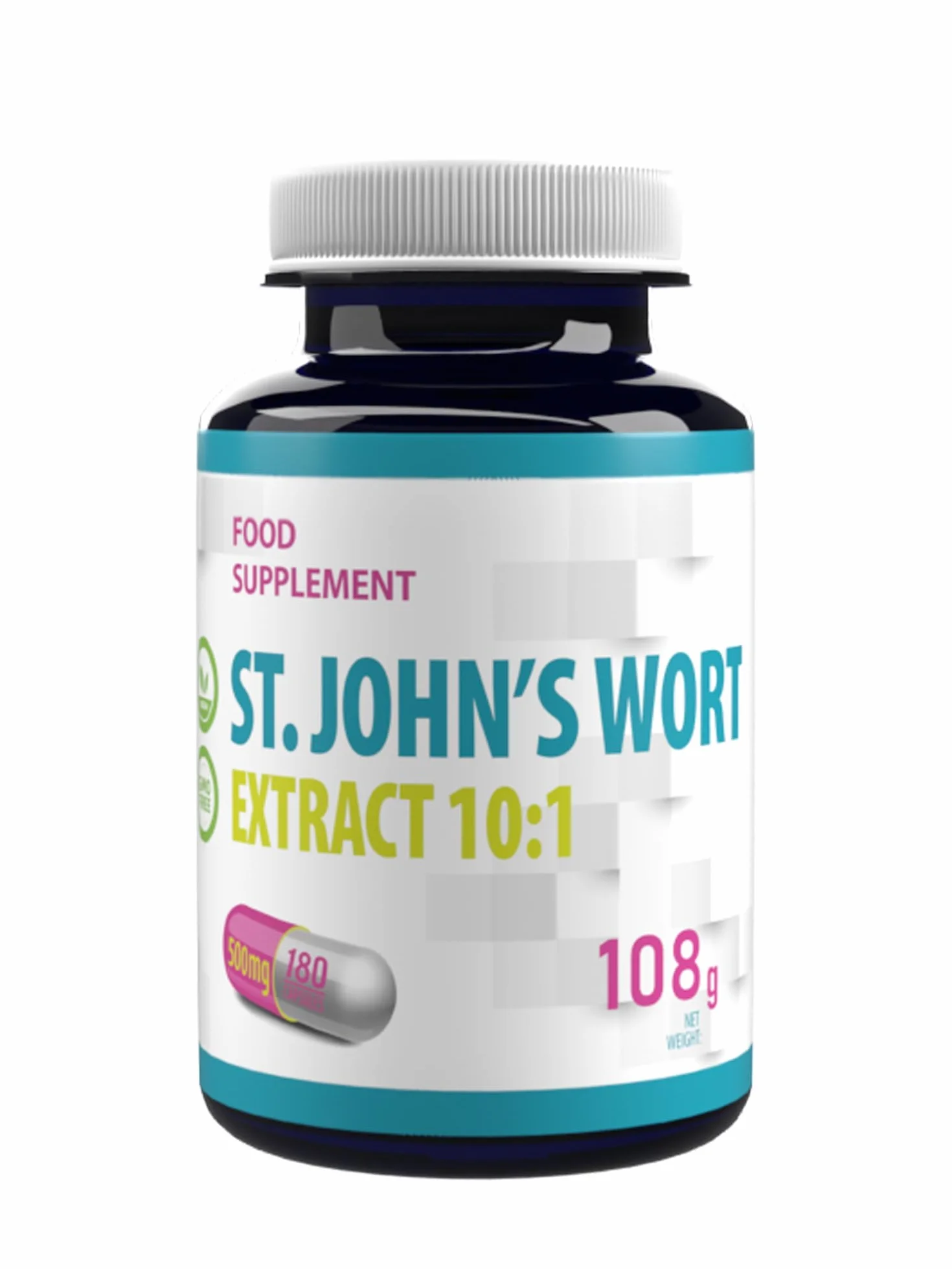 Iperico (Erba di San Giovanni) equivalente 5.000 mg (500 mg di estratto 10:1) 180 capsule vegane