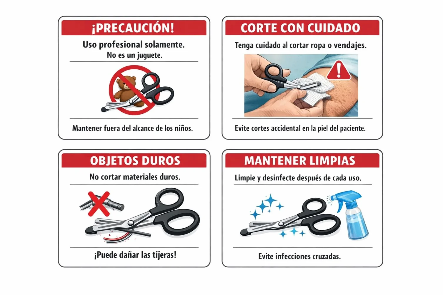 Forbici infermieristiche punta arrotondata rosa pronto soccorso professionale