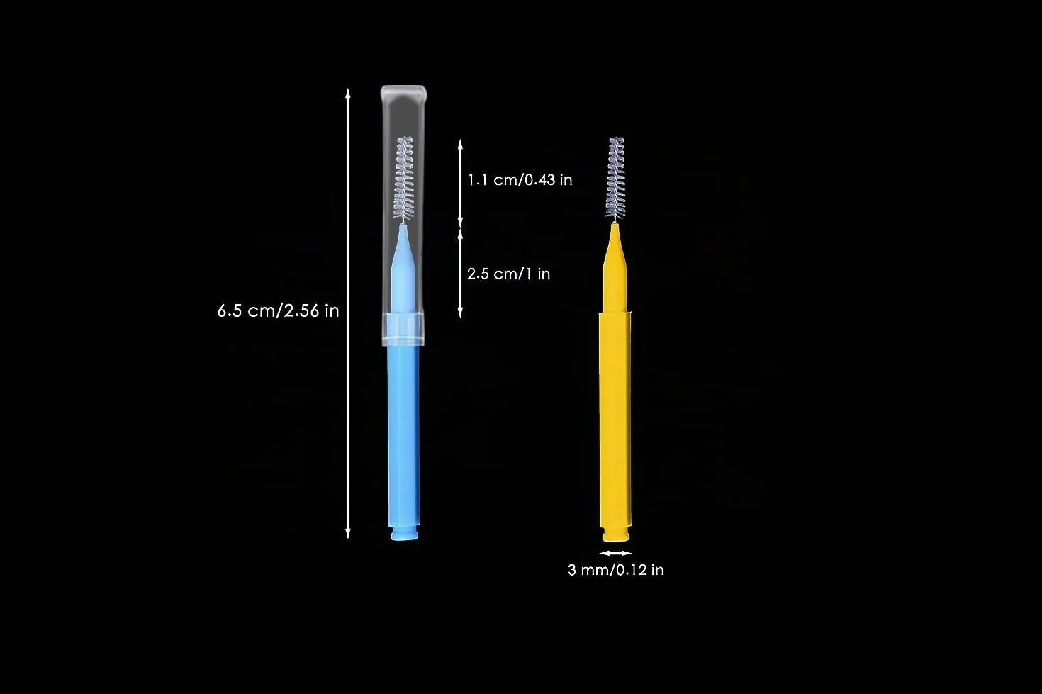 100 Pezzi Scovolini Interdentali con Coperchio Colore Misto