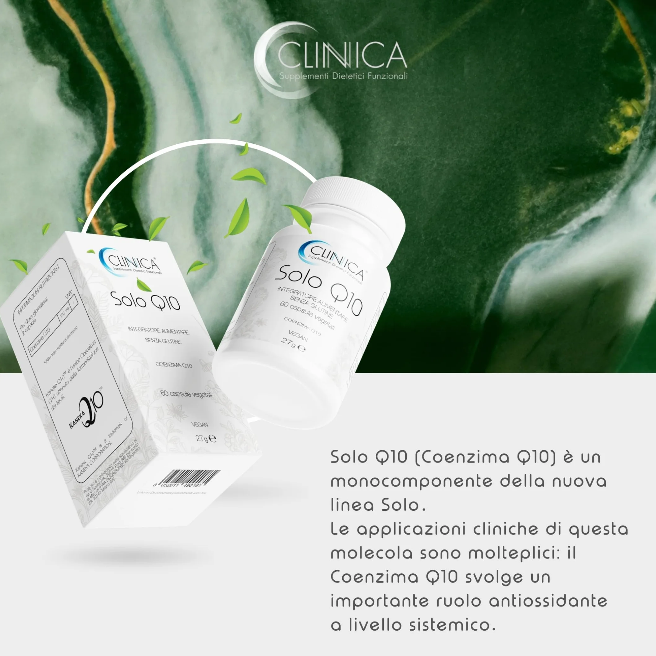 Coenzima Q10 Kaneka 100mg 60 Capsule Vegetali Integratore Coenzima Q10 di Alta Qualità Antiossidanti Integratori, Coq10 Vegan Senza Glutine