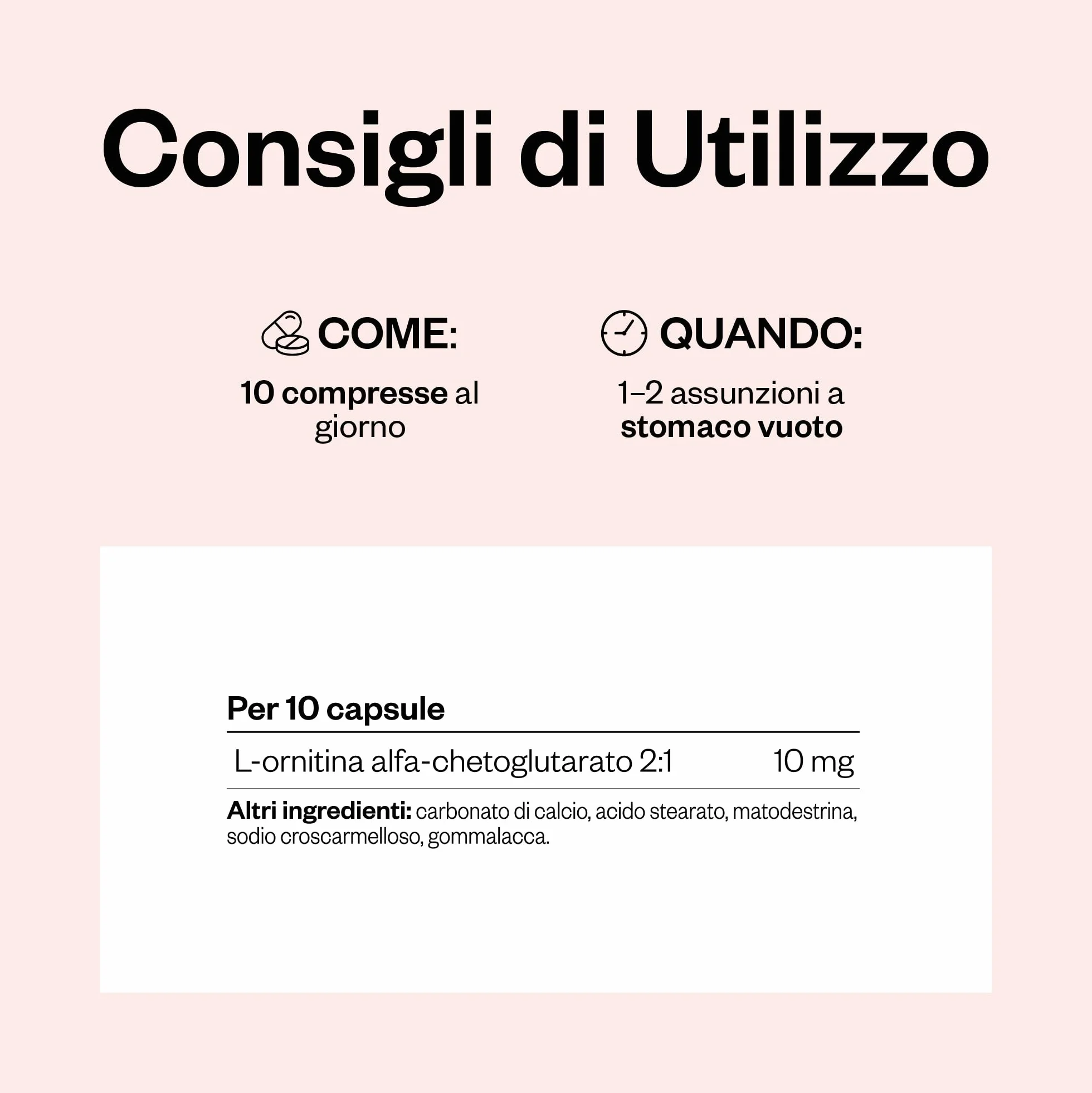 Ornitina alfa chetoglutarato (OKG) SuperSmart - Aumenta produzione ormoni crescita, sintesi proteica, massa muscolare - Vegano