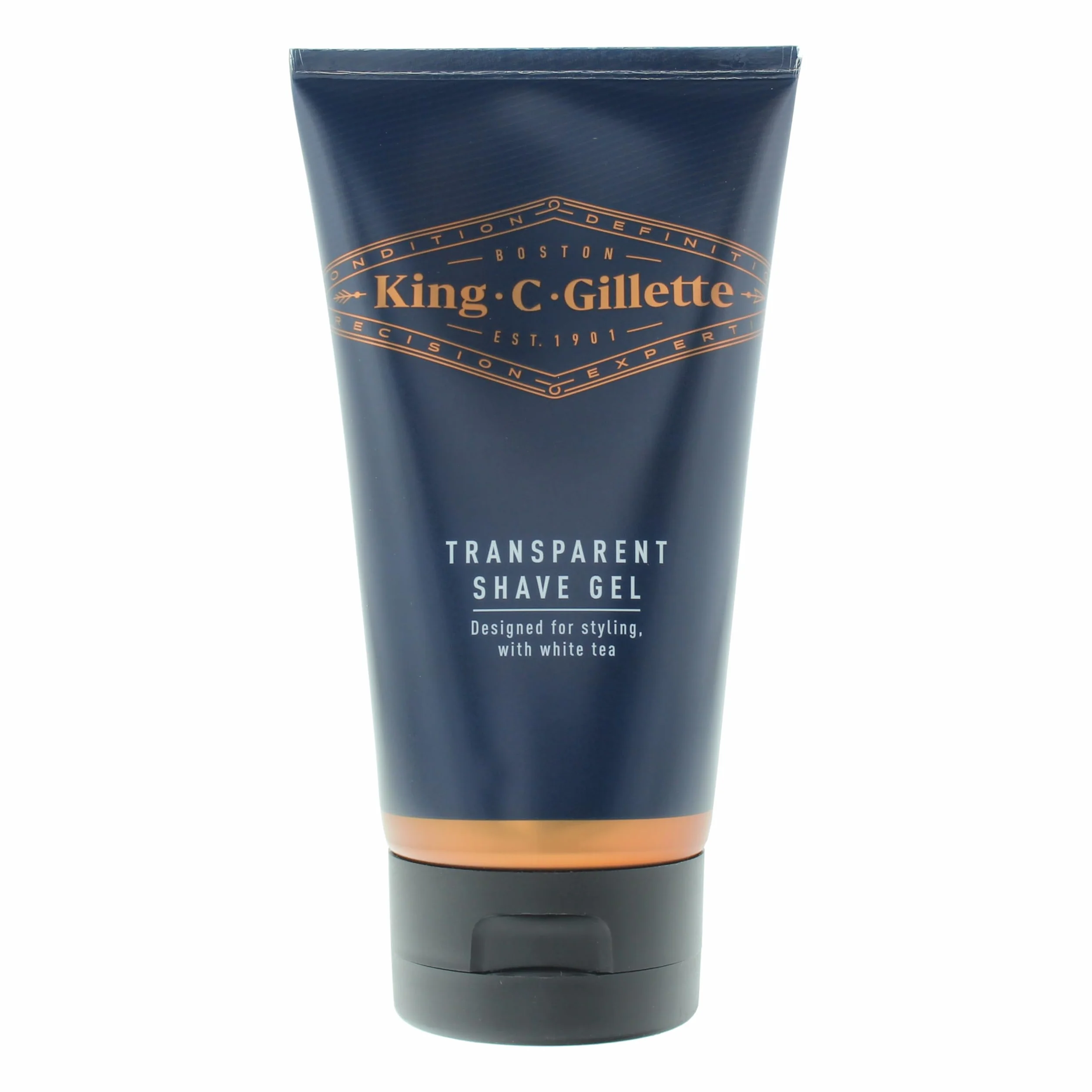 King C. Gillette Gel da barba trasparente con tè bianco e olio di argan, 141,7 g